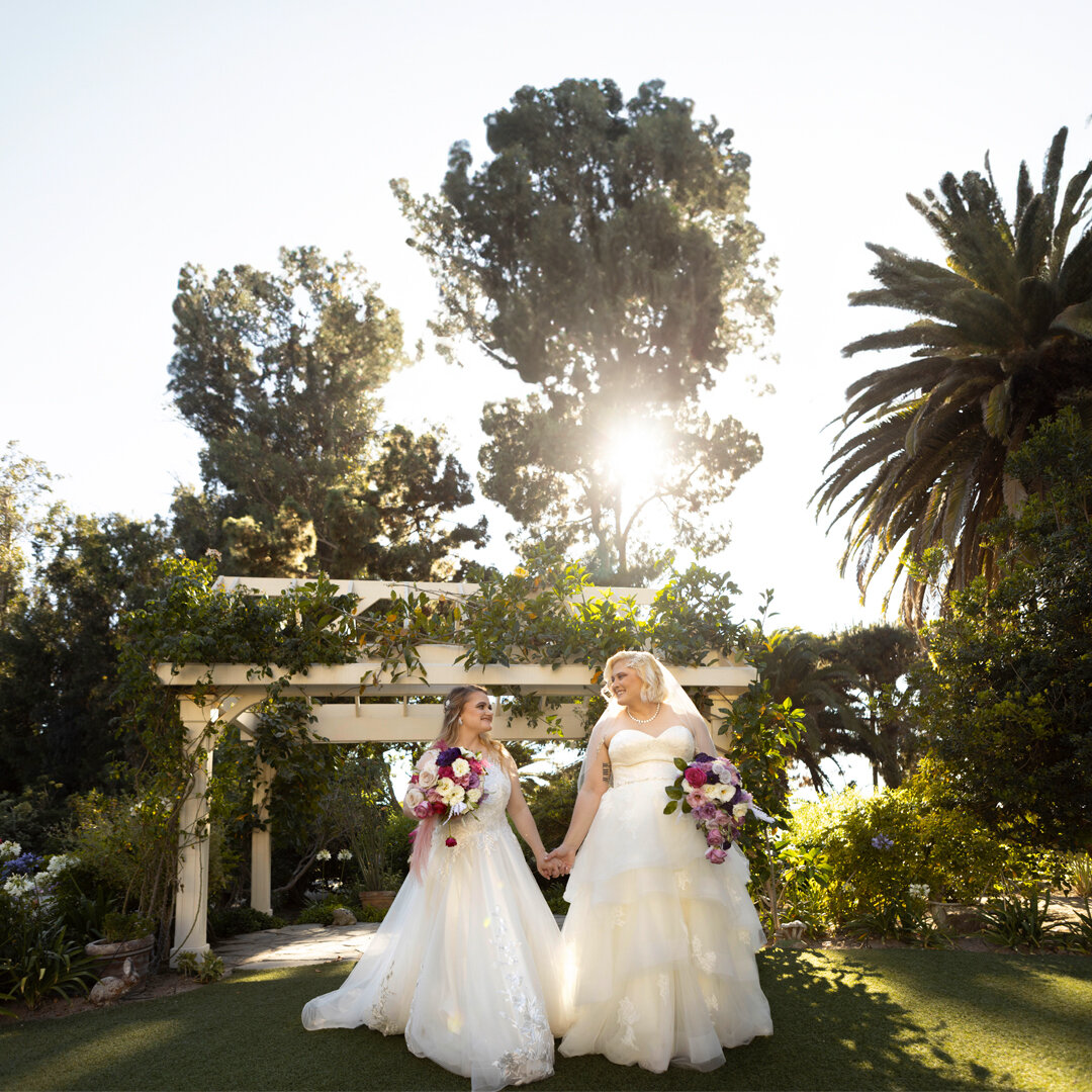 McCormick Home Ranch is such a stunning venue, a perfect romantic garden and a photographer's paradise. From the vibrant flowers to the stunning jacaranda trees that showered the couple with purple blooms, the lush gardens provided such a gorgeous ba