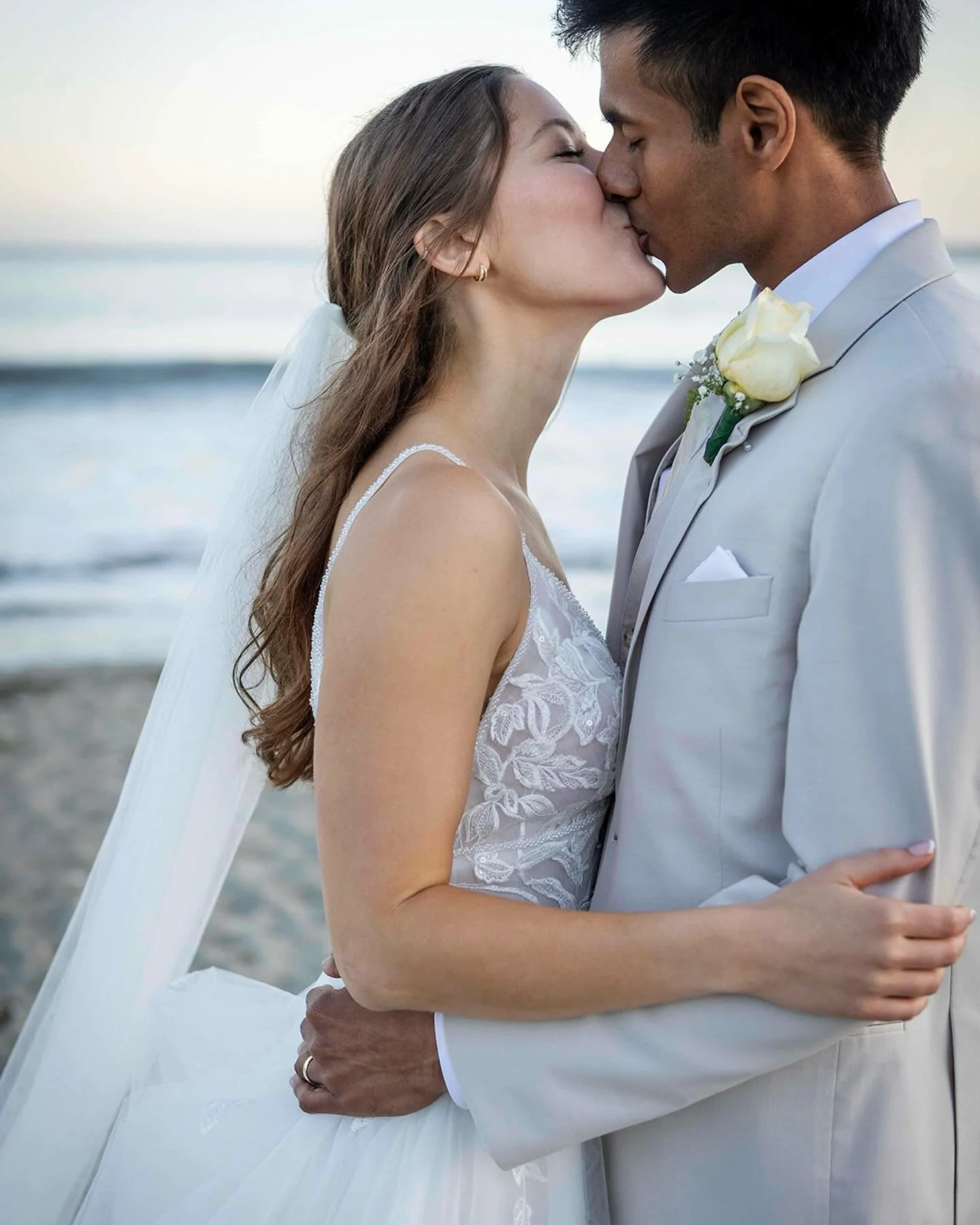 This is why I love to sneak away for sunset portraits at Avila Beach. The tourists fade, the light turns dreamy, and the beach becomes the perfect canvas.

Jaqueline &amp; Abrar, elegant and completely at ease, letting the moment carry them from gold