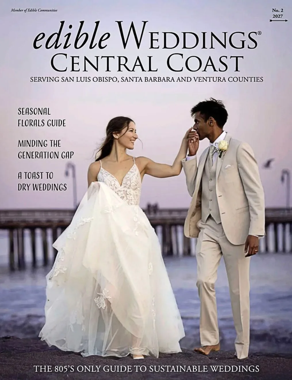One of my images was selected as the COVER of the 2026&ndash;2027 issue of Edible Weddings Central Coast ✨

This beautiful publication is a collaboration between Edible San Luis Obispo, Edible Santa Barbara, and Edible Ventura &amp; Ojai, celebrating