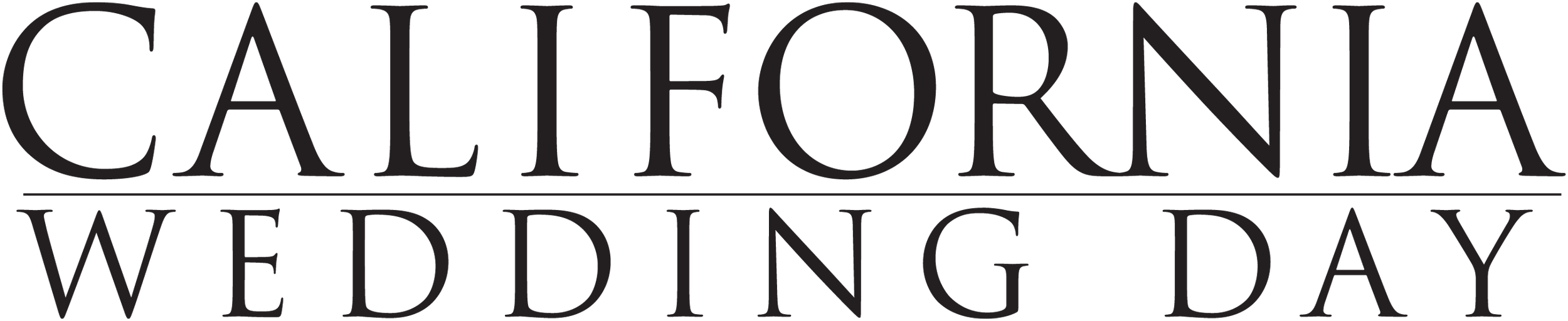 Text reading 'California Wedding Day' in black font on a white background.