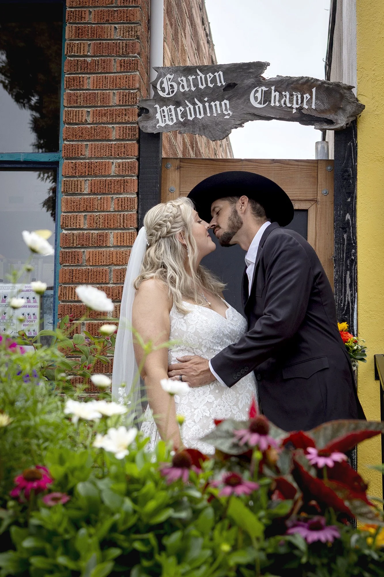 Coalesce Bookstore Garden Chapel wedding in Morro Bay California