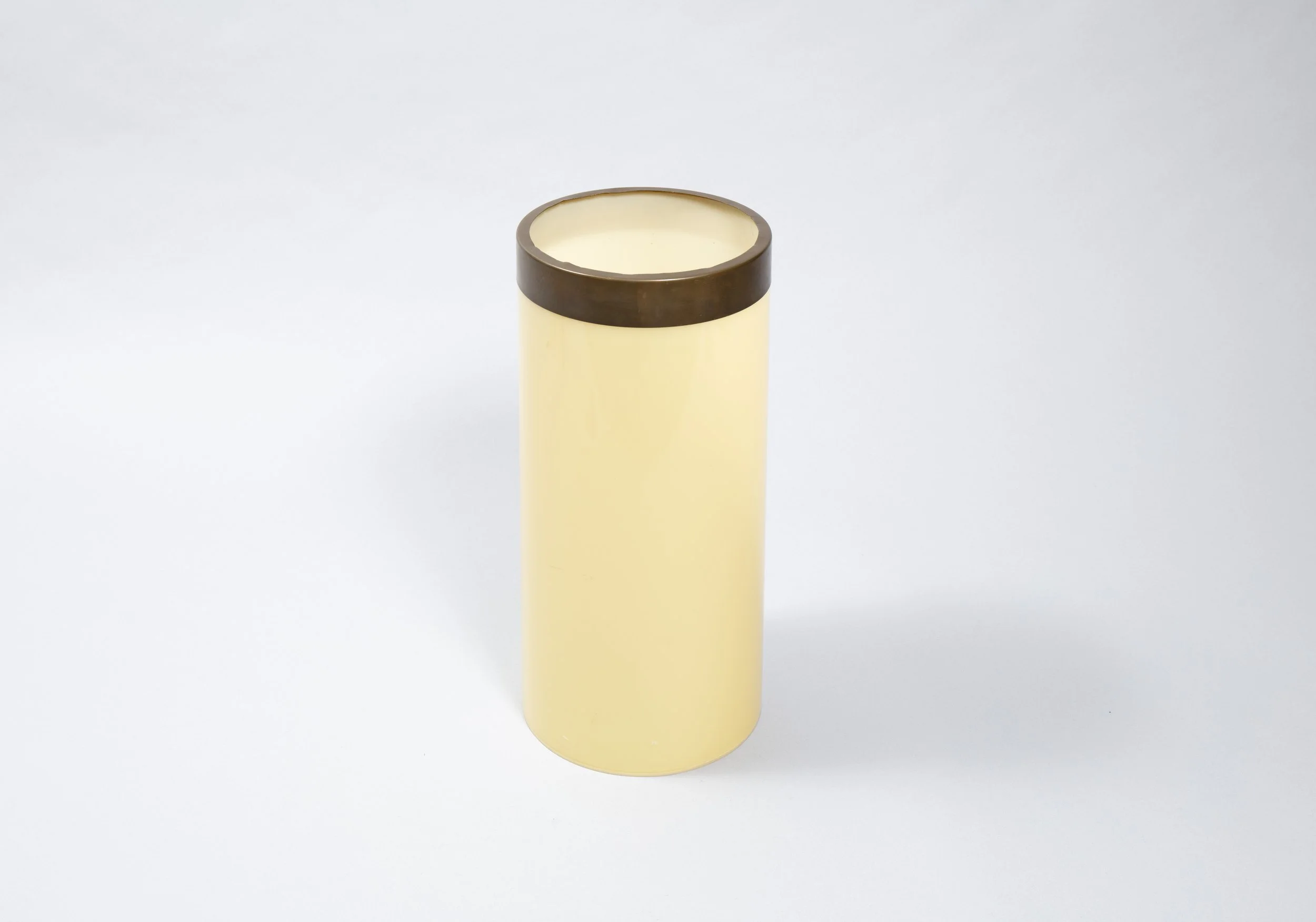 Italian umbrella stand made of plexiglas and copper 1980s.