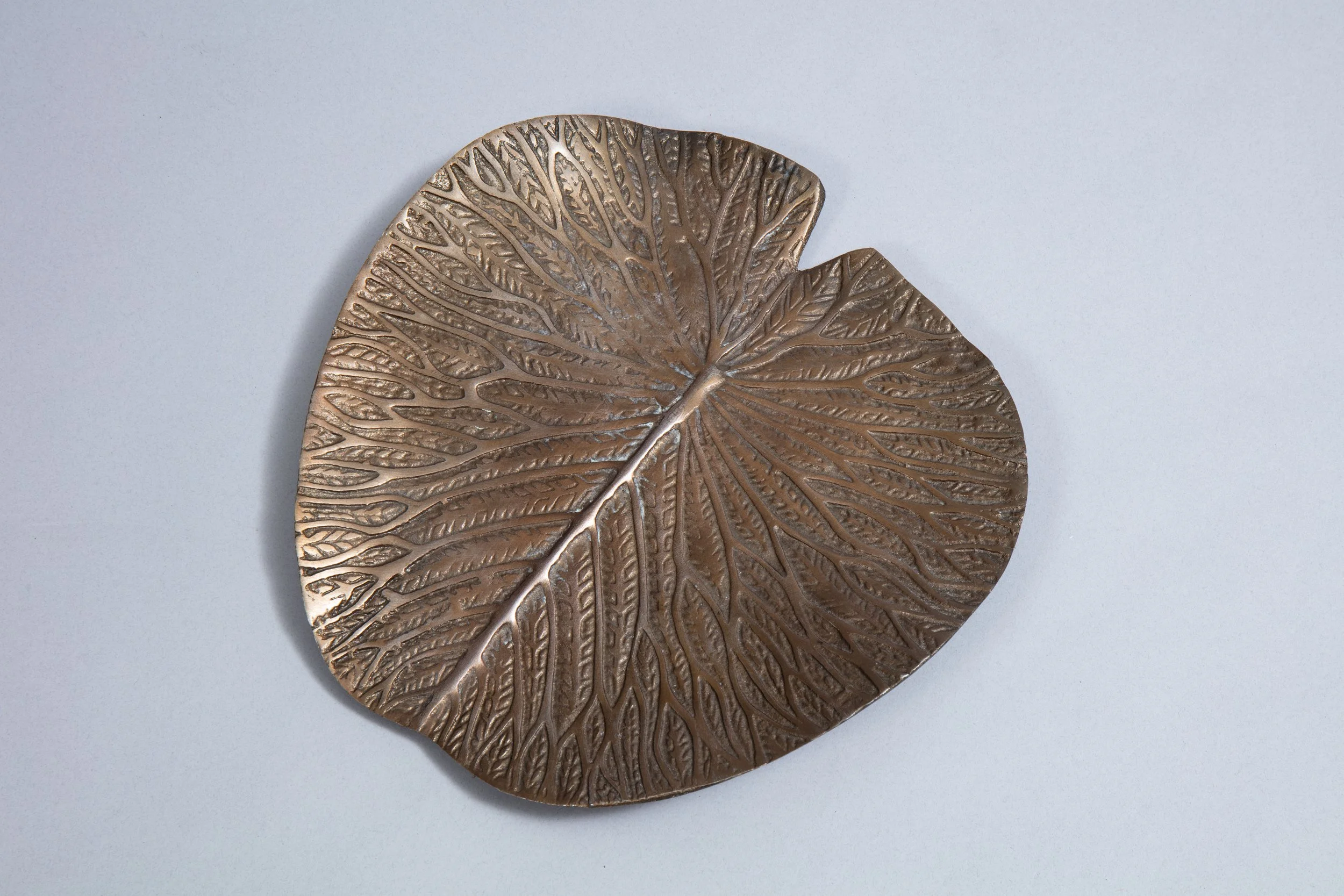 Metal water lily leaf.