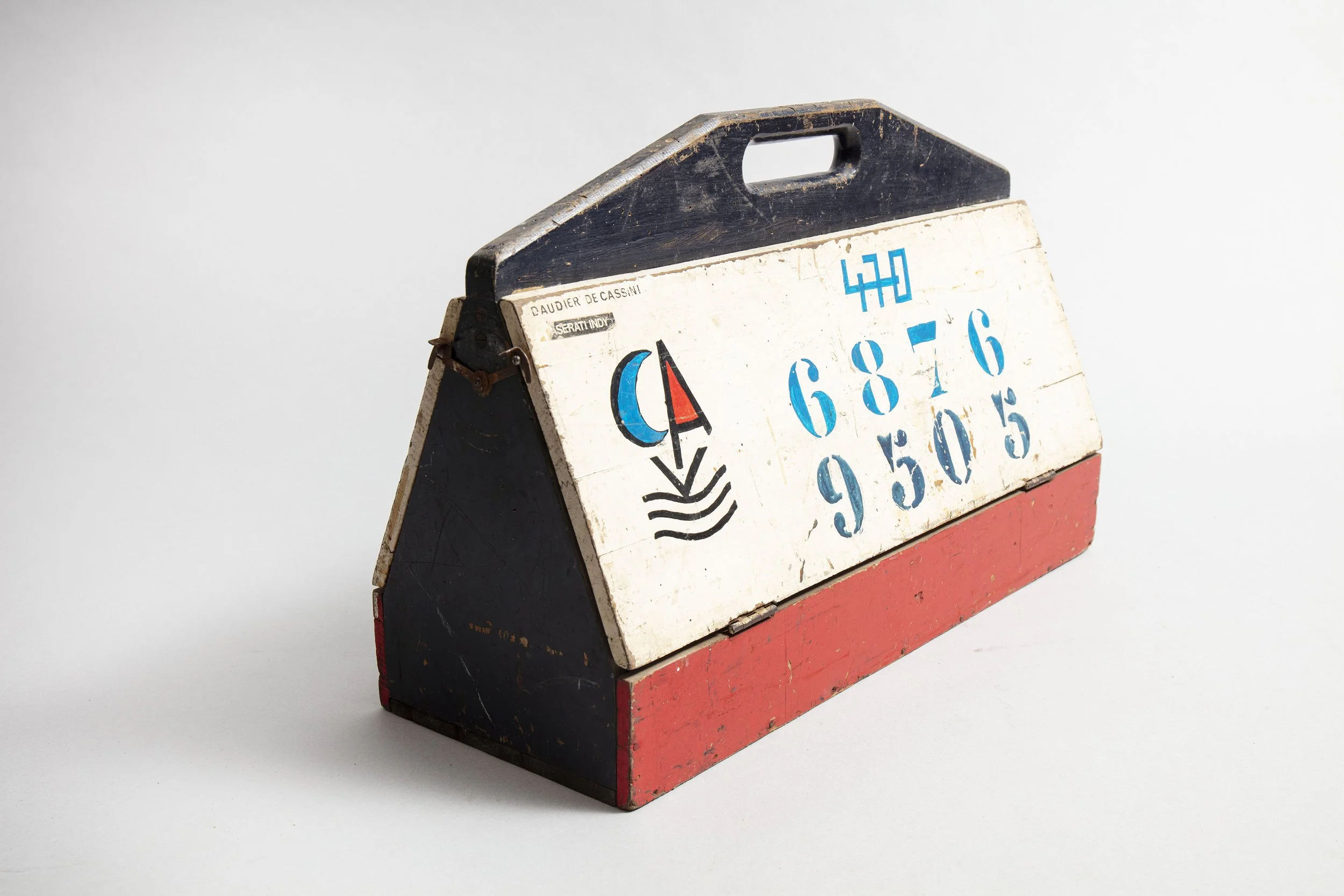 1950s wooden nautical toolbox