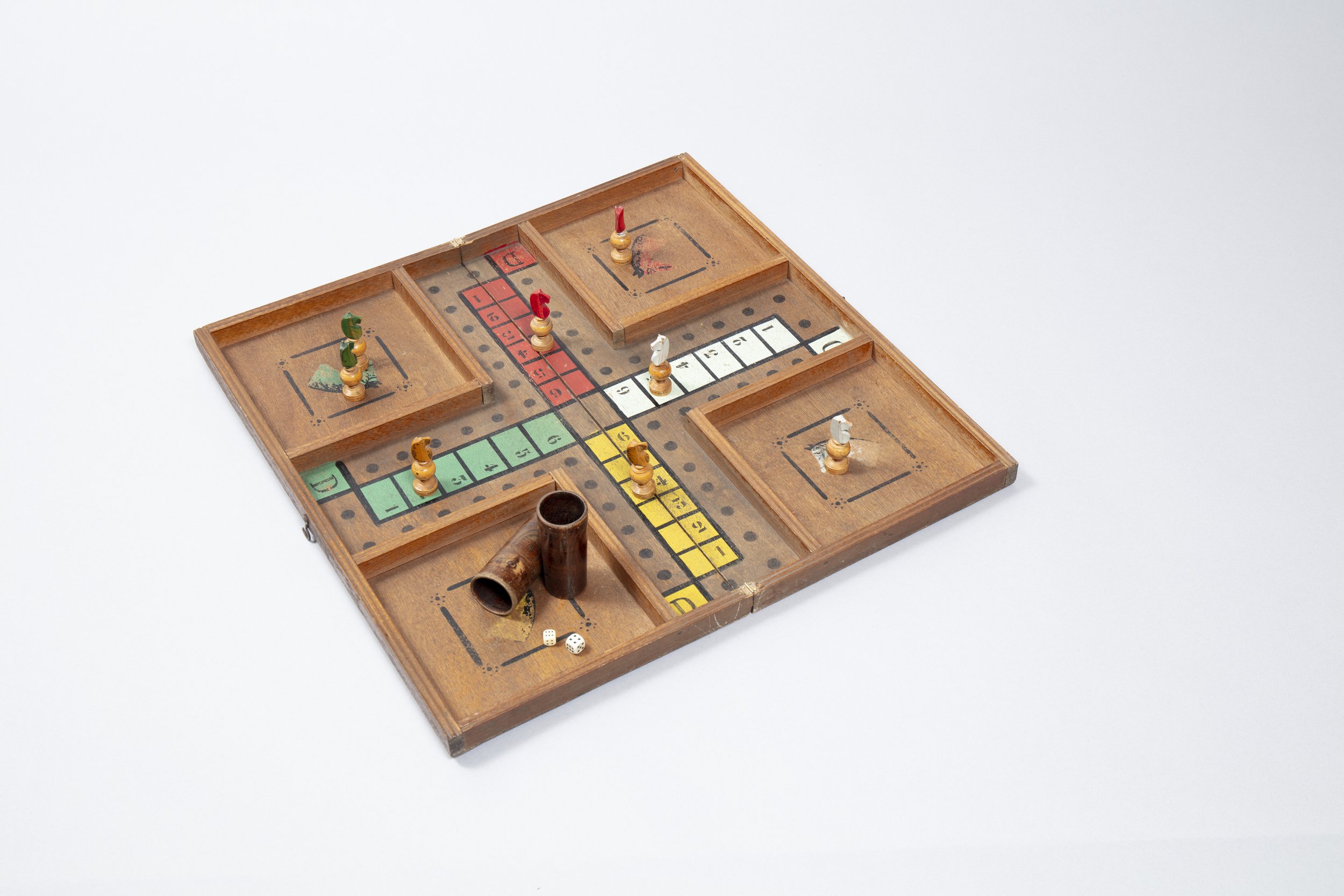 Ludo game around 1940 made of wood