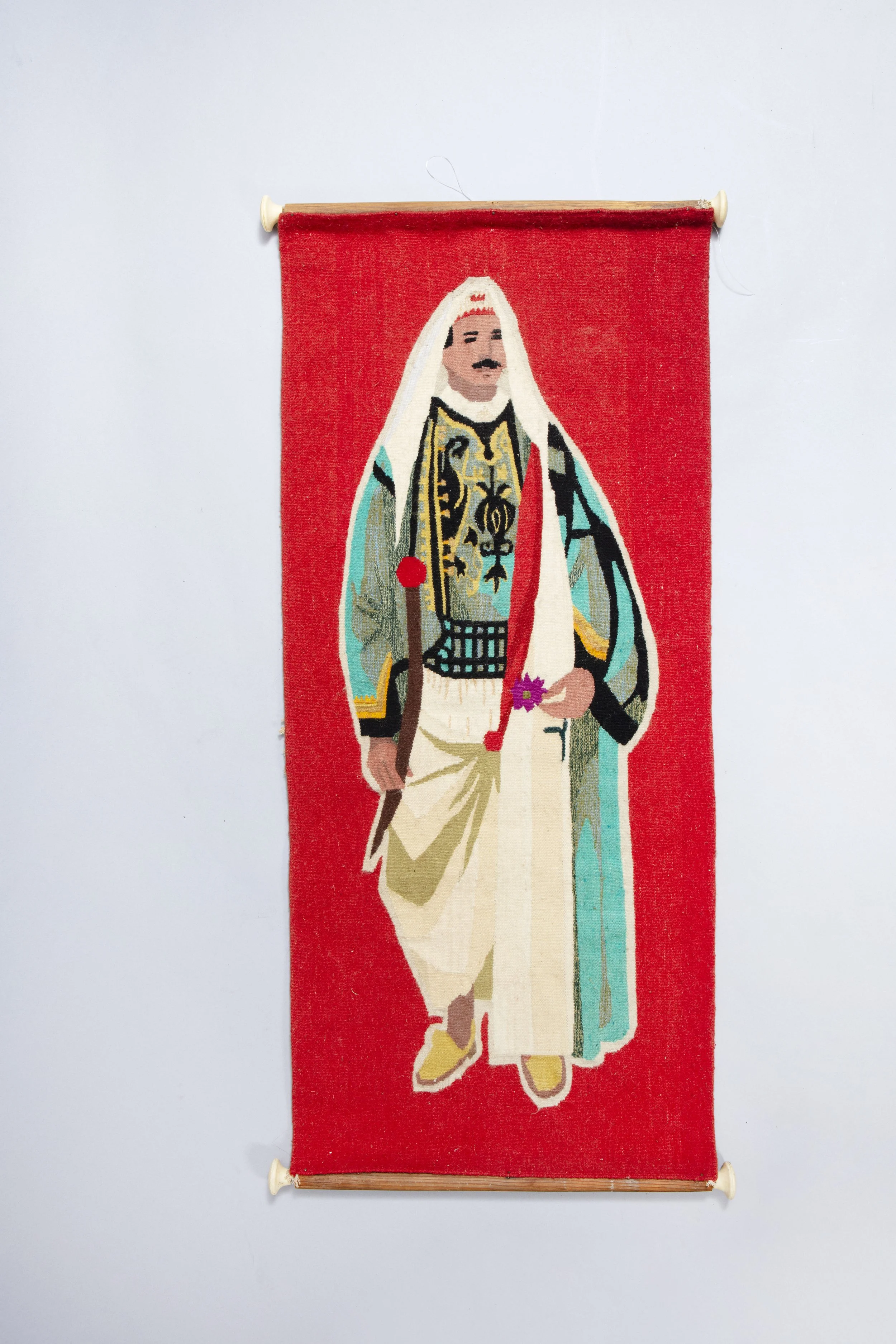 80s hand-woven Tunisian tapestry