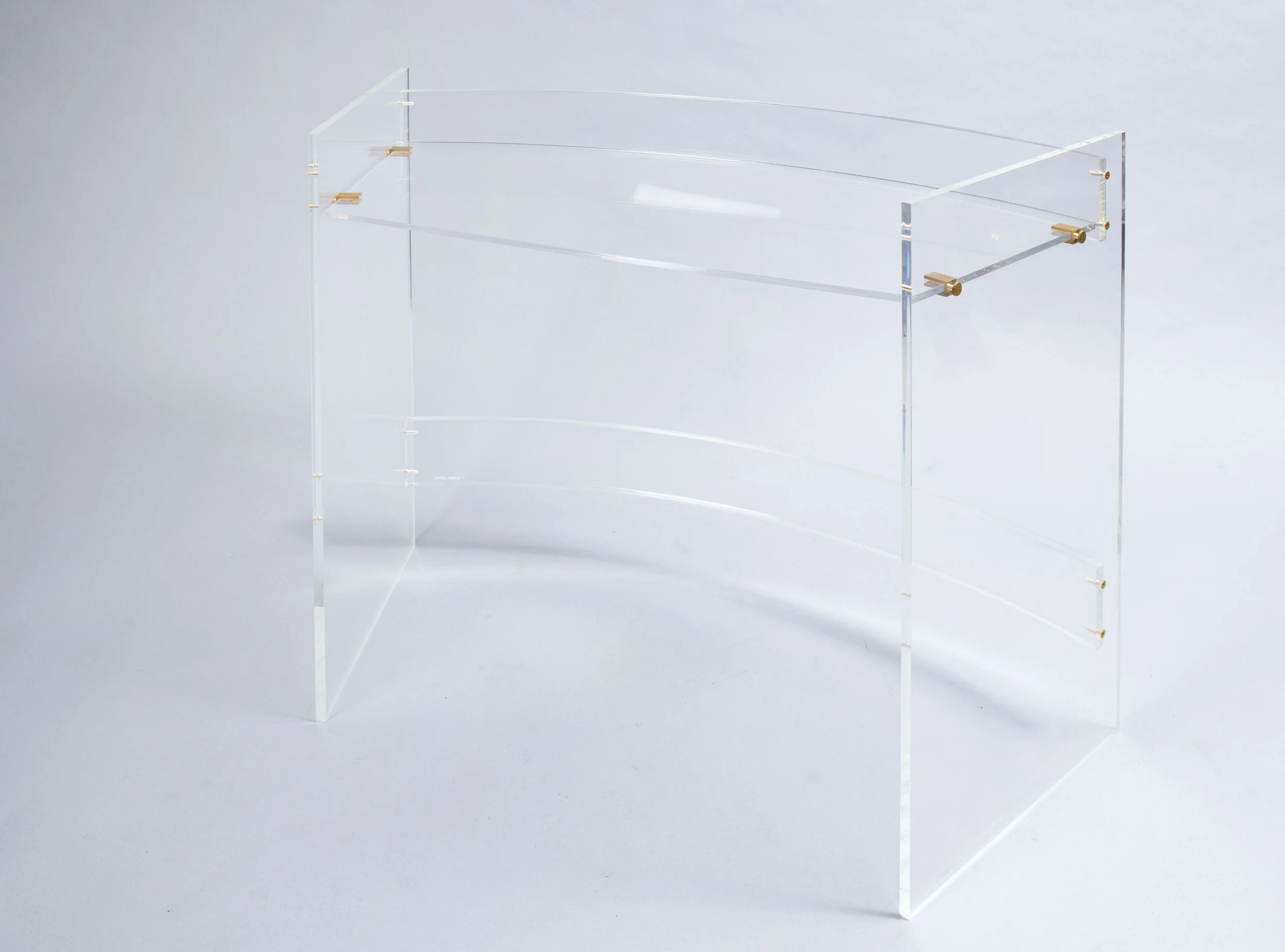 70s plexiglas console by David Lange
