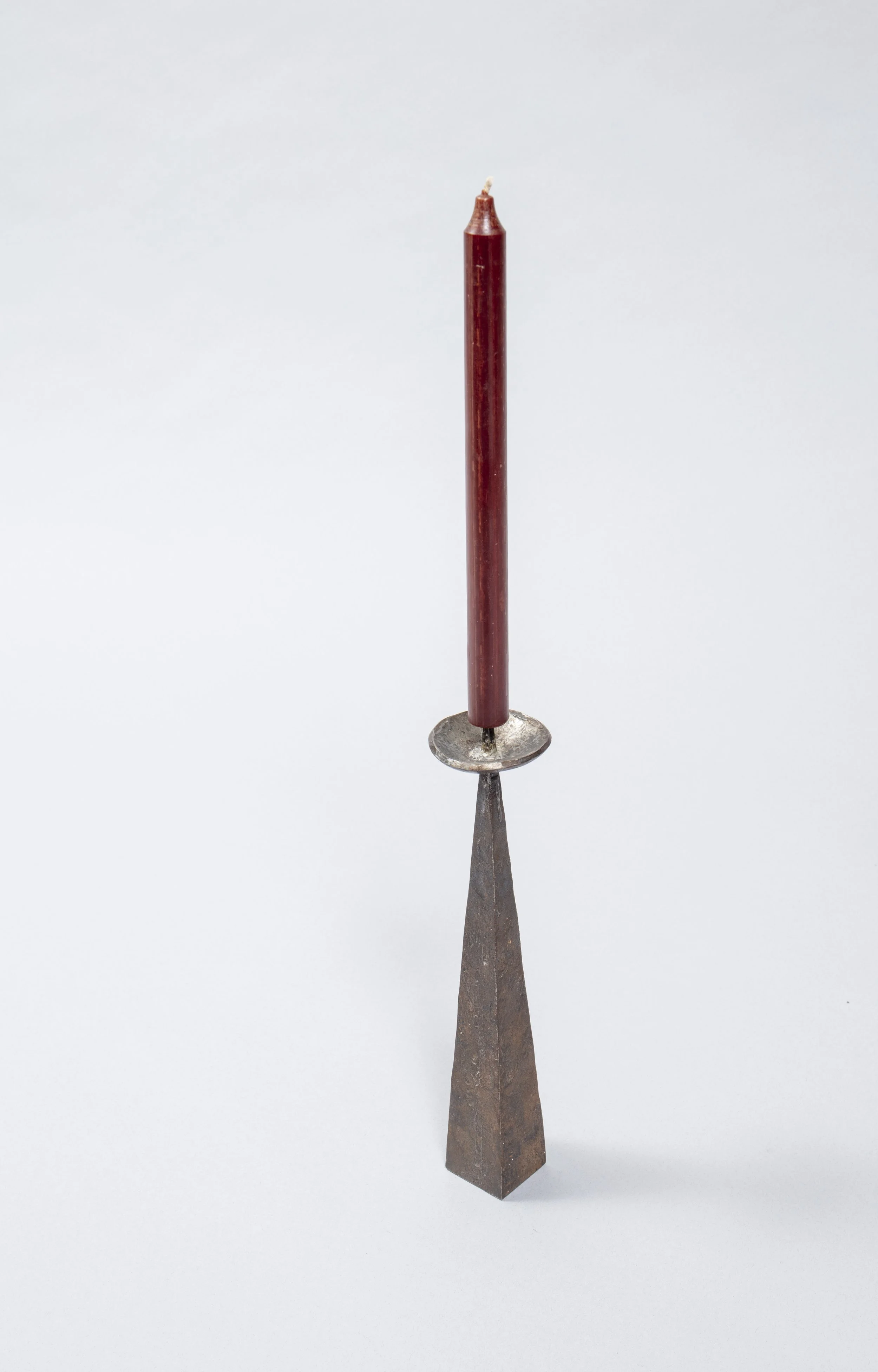 Solid metal candlestick from the 1960s. Germany