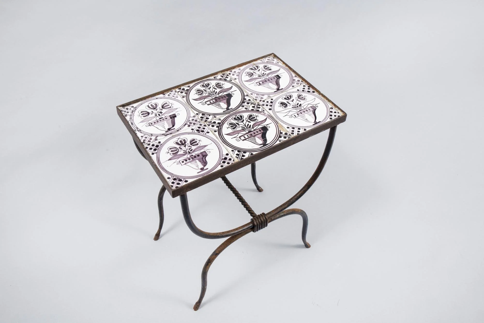 French side table with Deft tiles