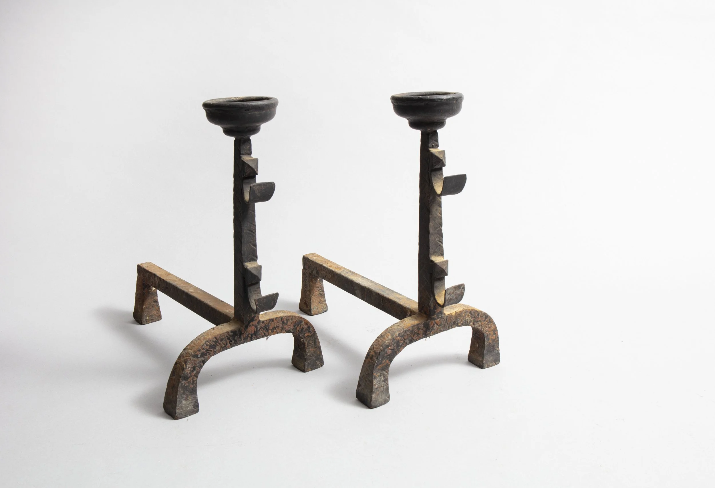 Pair of french andirons 1960's.