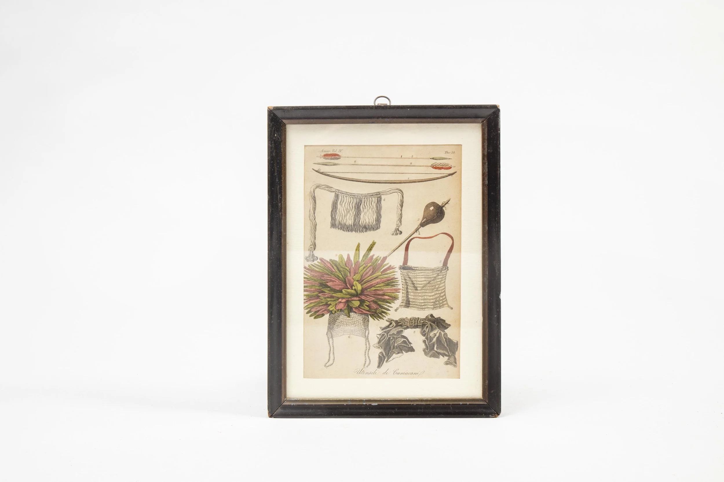 Lithograph "Utensili de Camacani" around 1900.