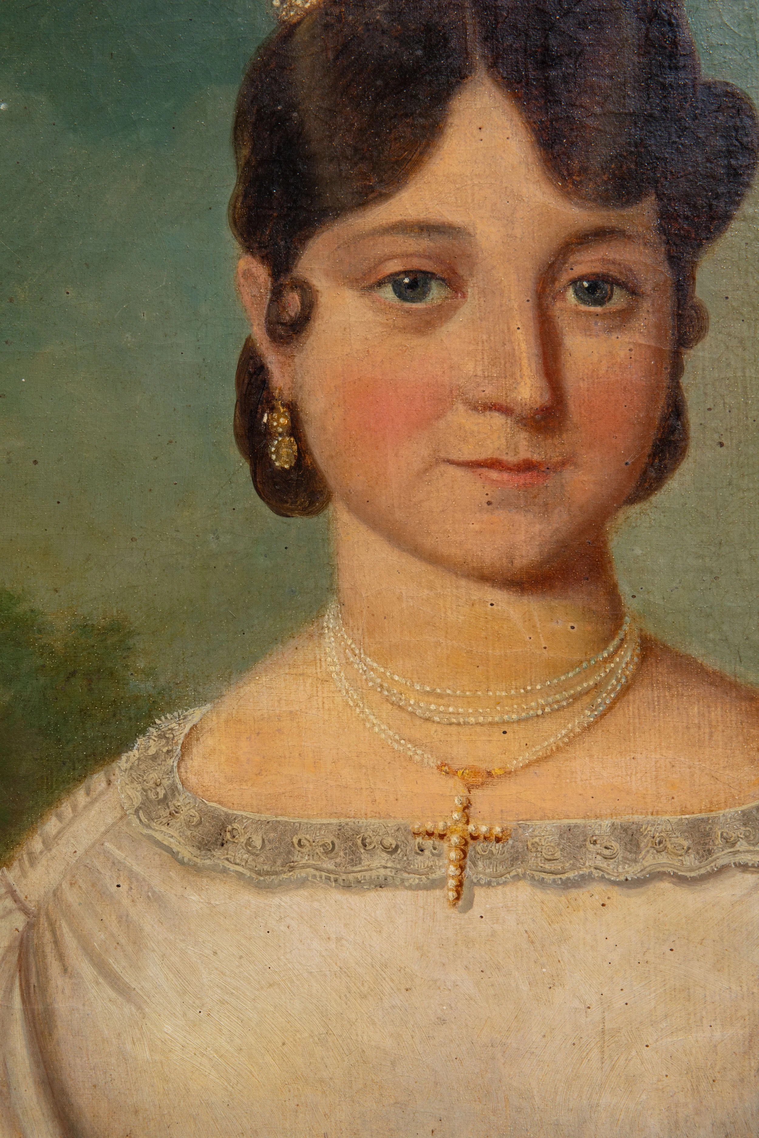 Oil portrait painted in the early 19th century.