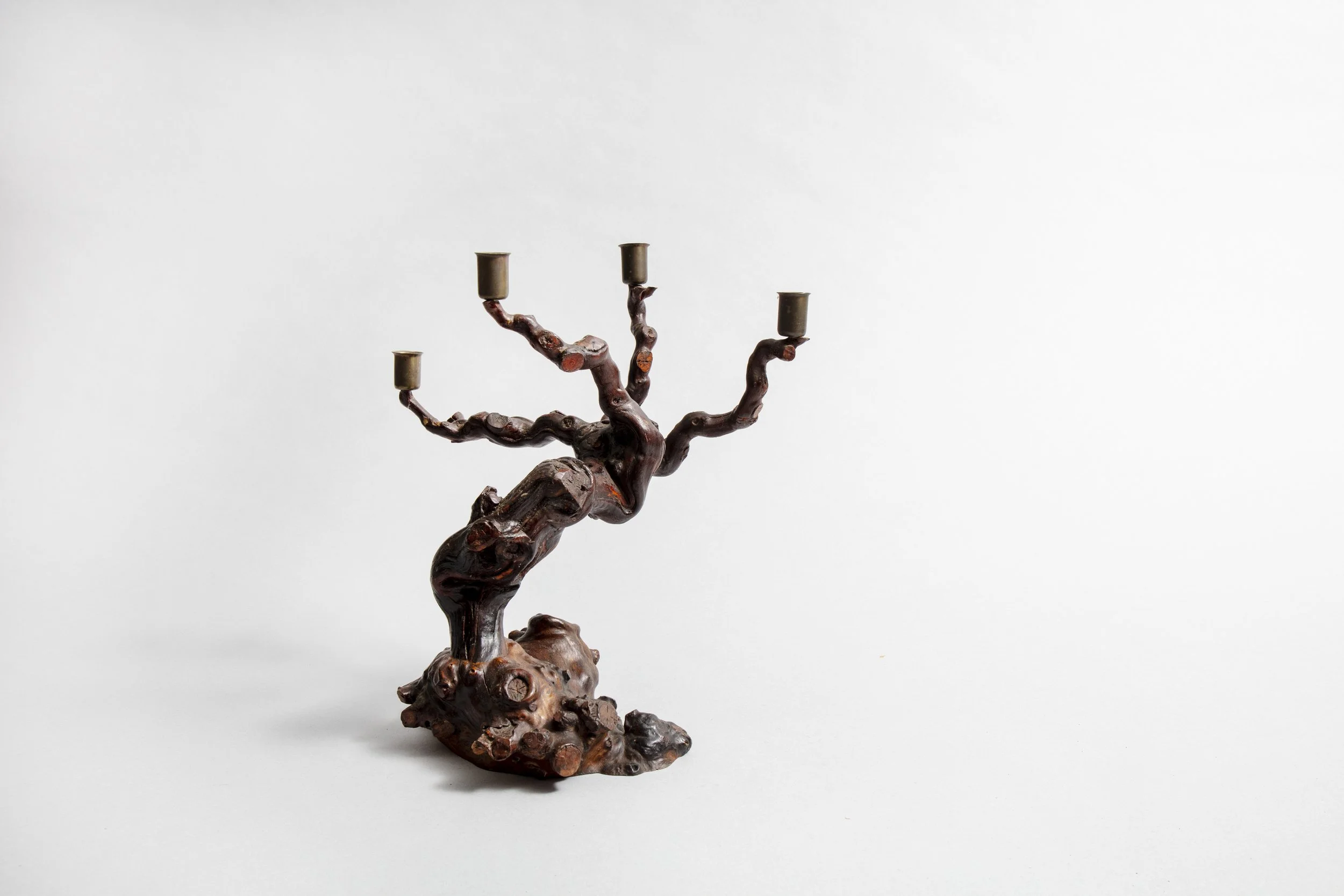 Olive wood chandelier
