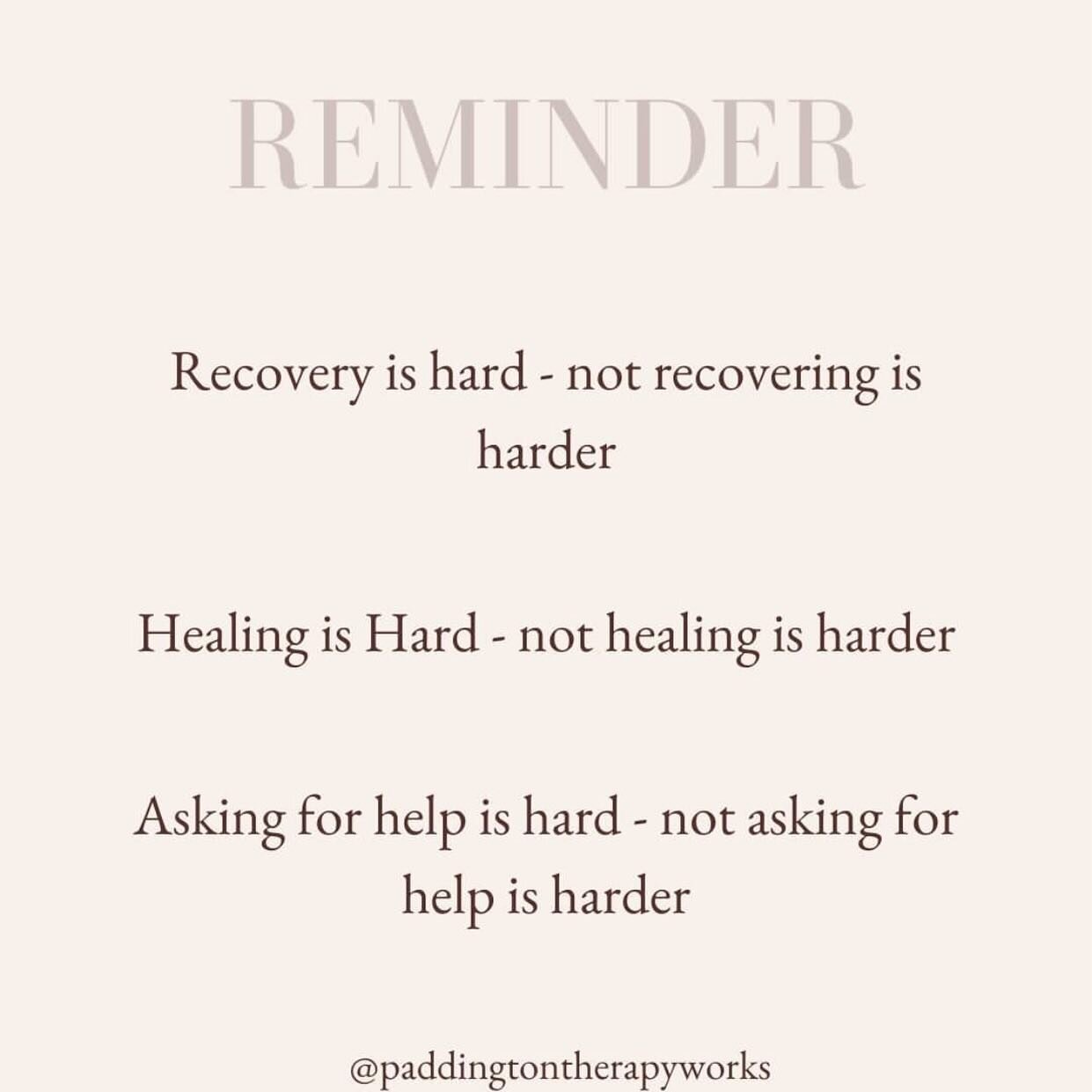 Living a life dictated by pain is harder.
Healing is hard.
Staying in our trauma is harder.
Asking for help is hard.
Struggling in silence is harder.
Sometimes we have to make the decision between two hard journeys.
A gentle reminder that one of