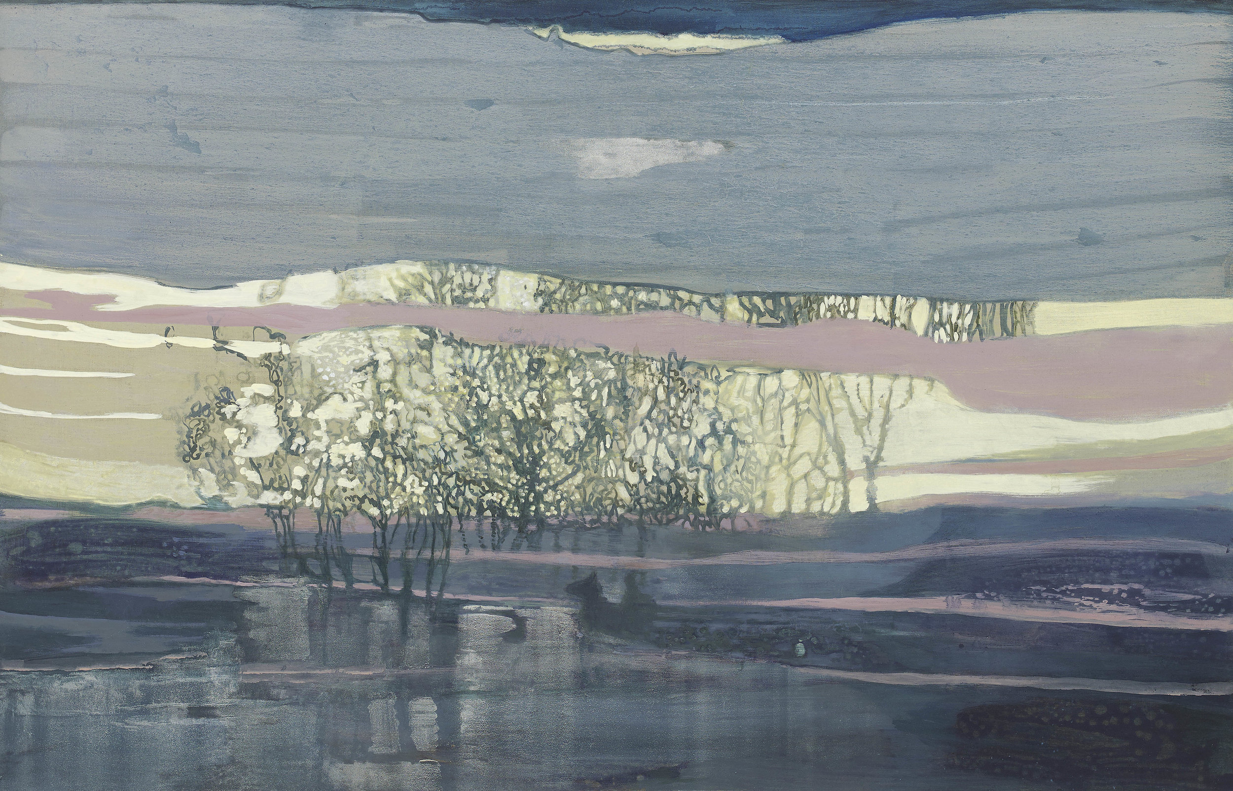 'The Crossing' oil on linen 44¼ x 68 ins 112.5 x 173cms