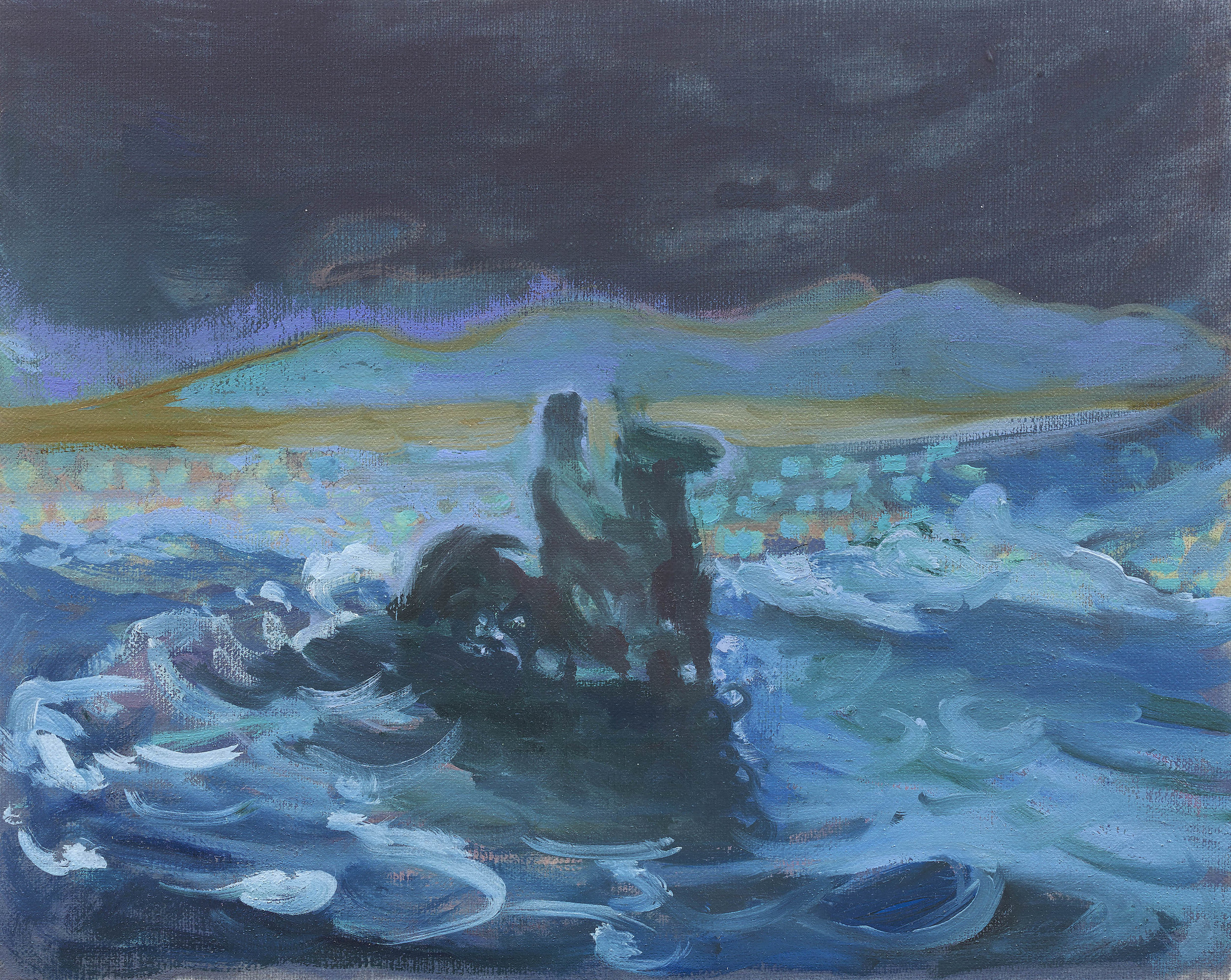 'Sea Ride' oil on linen 9½ x 11¾  ins 24 x 30 cms