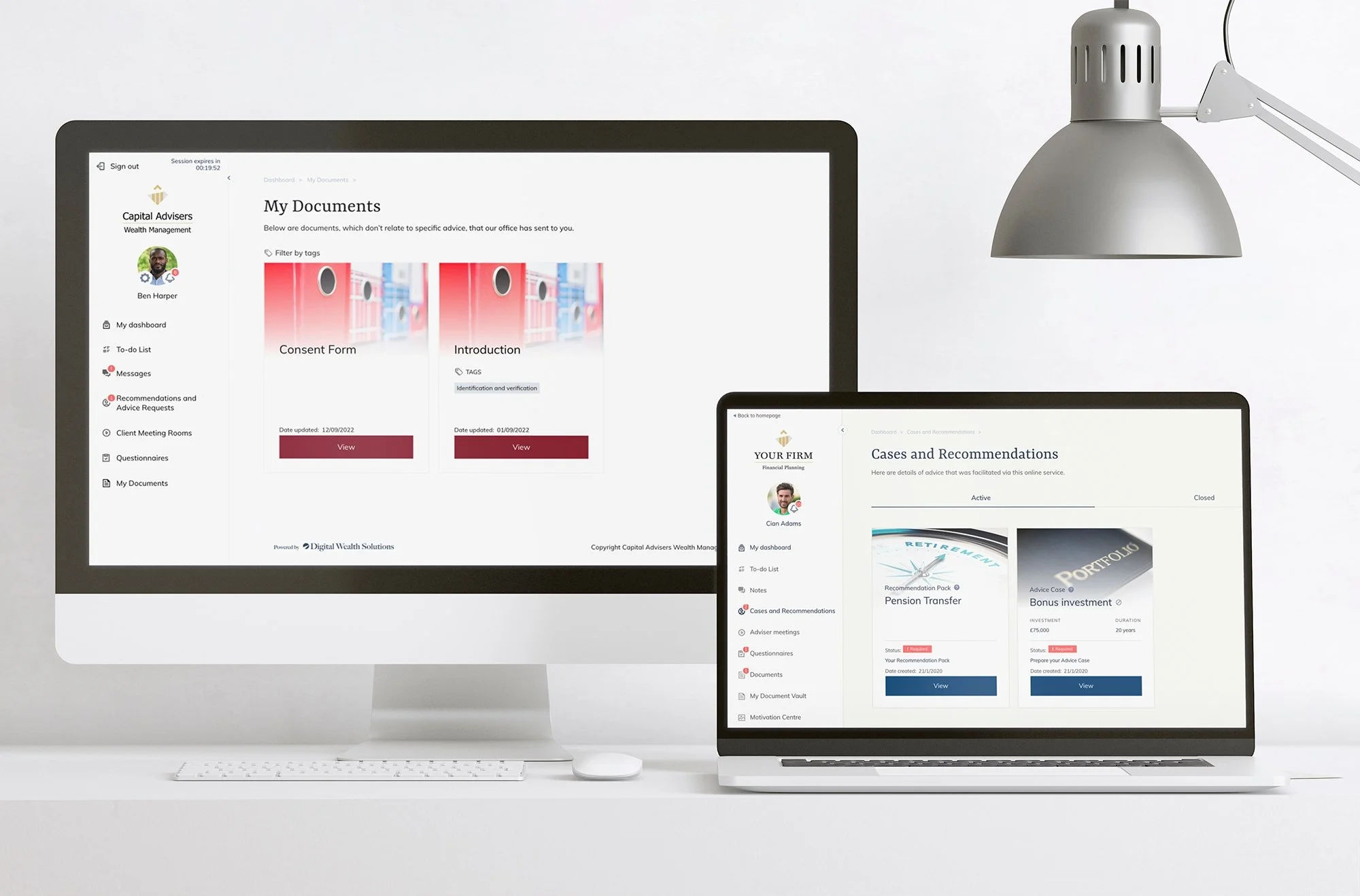 Personal recommendations and documents securely stored and signed in DWS