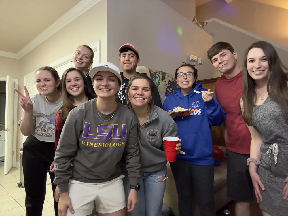 LSU Louisiana State University College friends having a party near LSU
