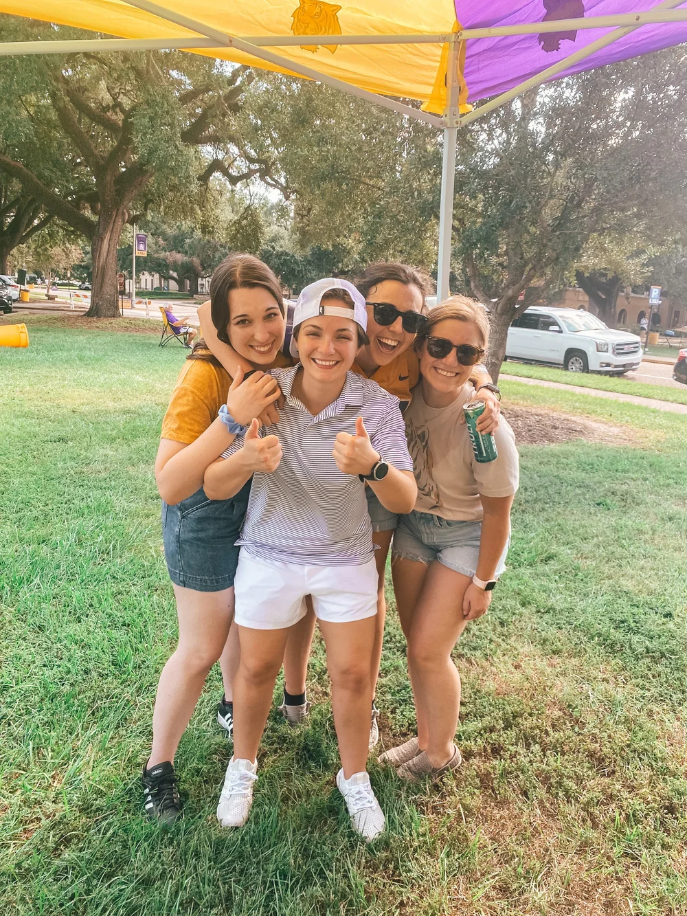 Friends at Louisiana State University (LSU) Tigers Football Tailgate