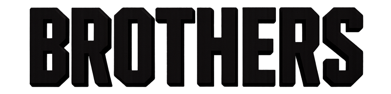 The word 'BROTHERS' displayed in bold, black 3D block letters.