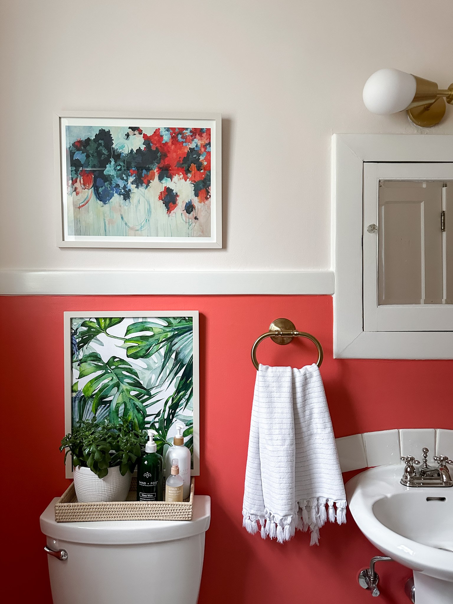 red bathroom color ideas