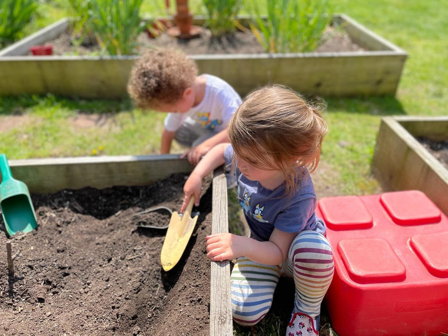 Beautiful day to tend to our garden. #nurseryschool #nurseryschoollife #play #playbasedlearning #westchestercounty