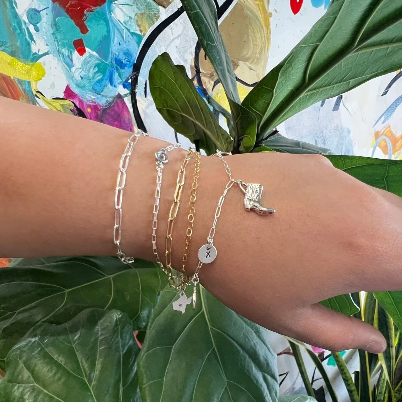 Permanent Jewelry Austin-largest chain and charm selection. Spare Finery/Lisa Crowder Studio