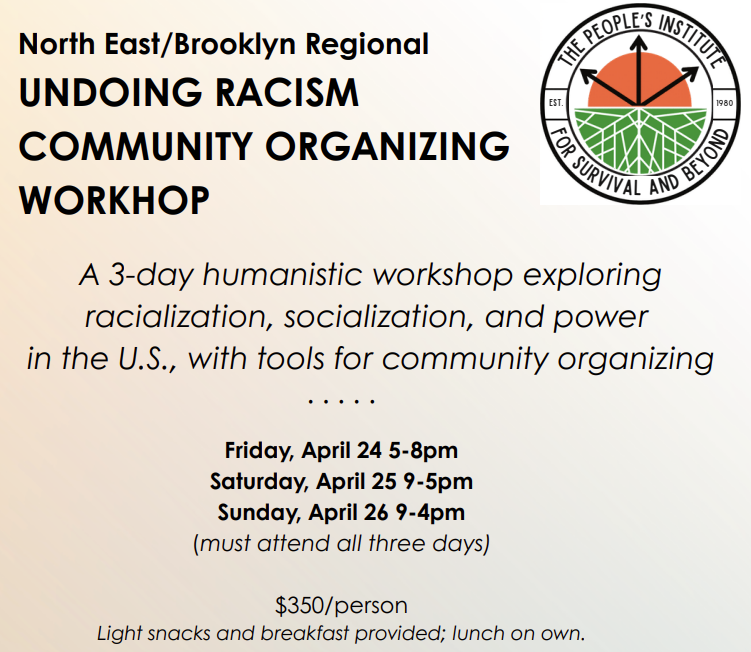 Undoing Racism® Community Organizing Workshop – CEs Available!