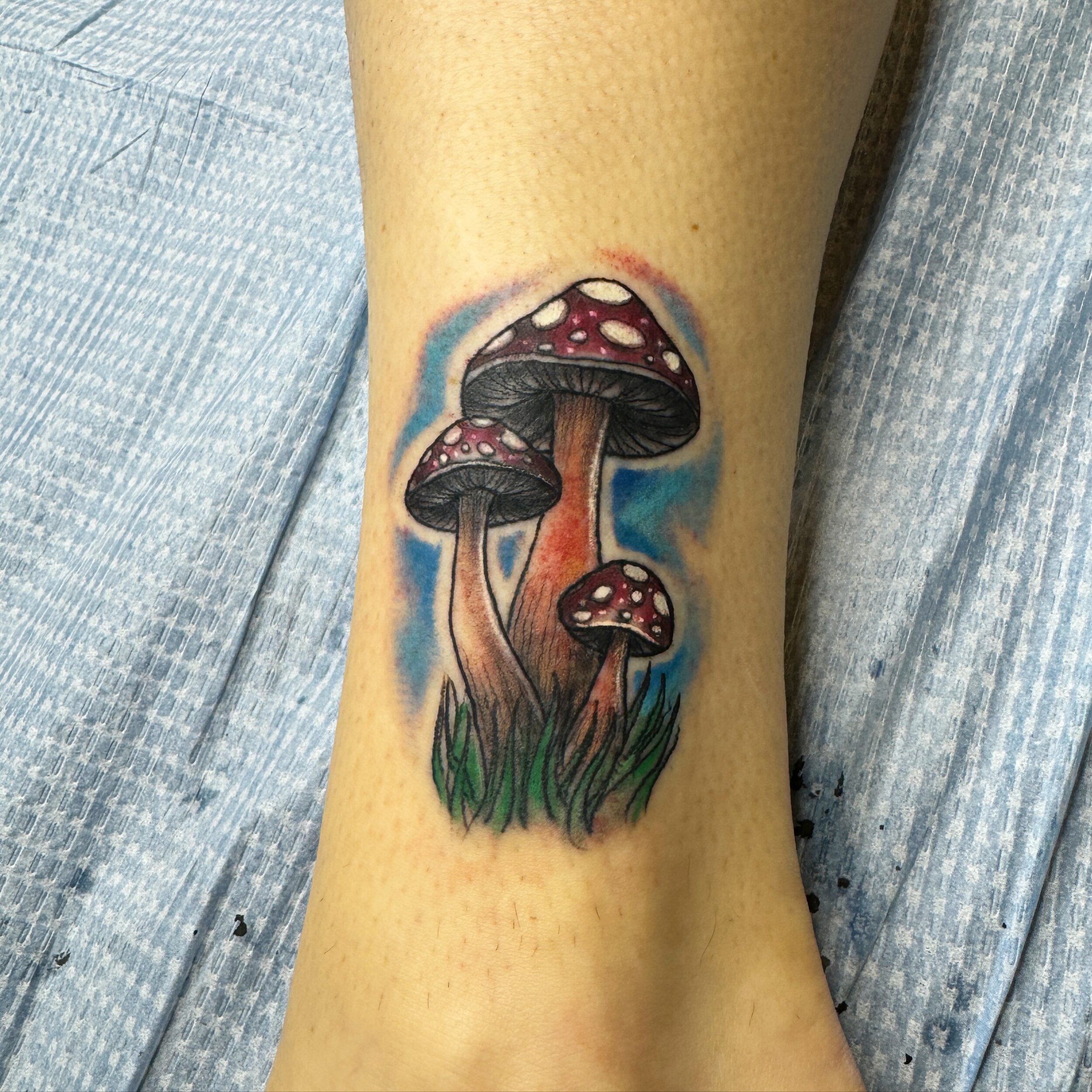 #mushroom #tattoo by @philcolvintattoo 
.
.
#mushrooms #mushrooms🍄 #🍄 #magicmushrooms #colortattoo #naturetattoo #memorialtattooatl