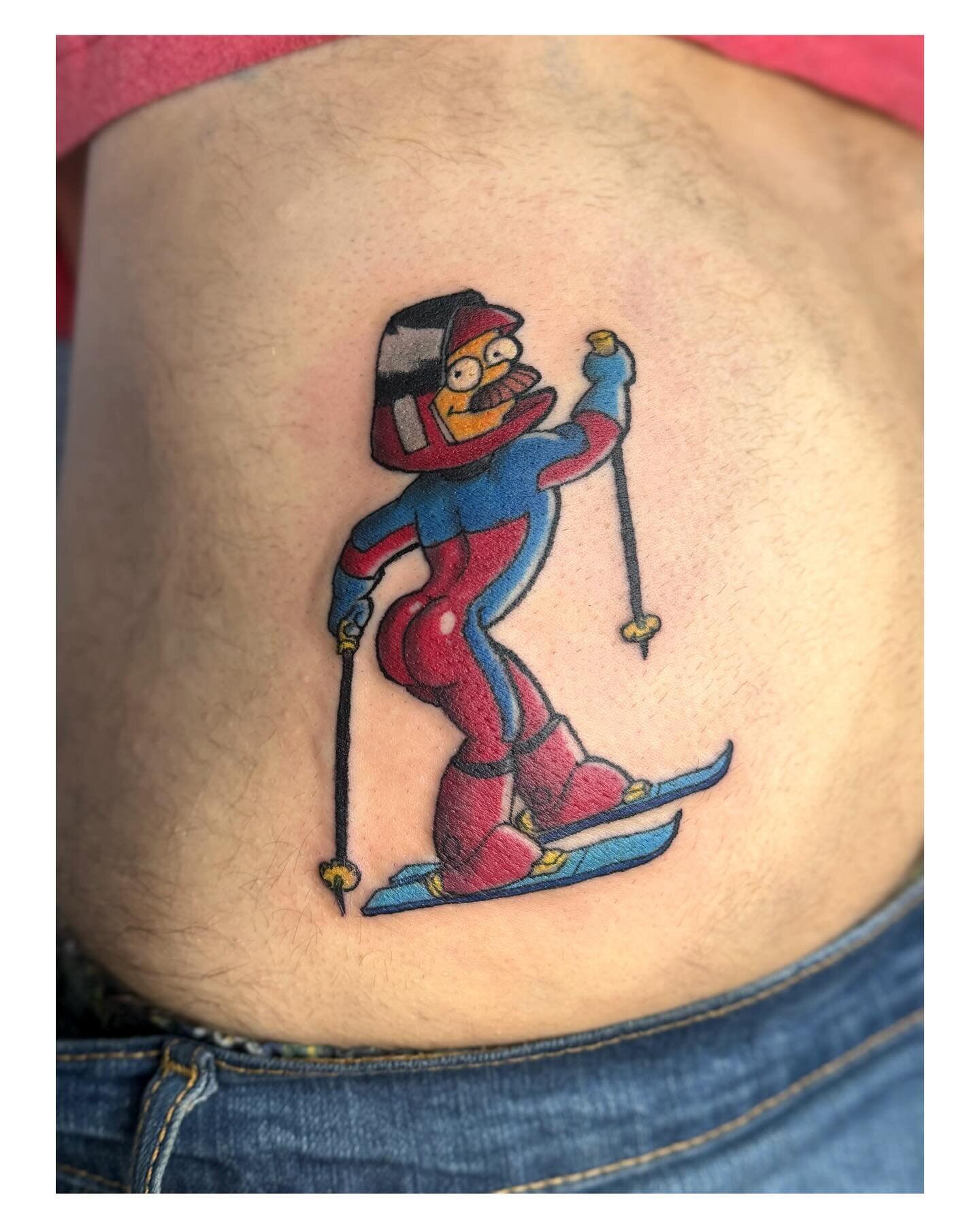 Sexy Ned Flanders by @philcolvintattoo 
.
#sexynedflanders #nedflanders #nedflanderstattoo #thesimpsons #thesimpsonstattoo #atlantatattooartist #atlantatattooshop #cartoontattoo #memorialtattooatl