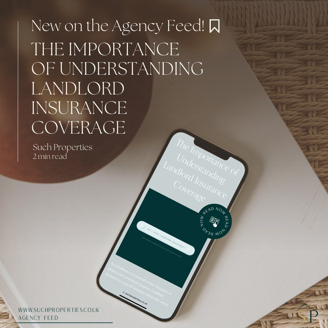 Good morning! We're thrilled to share our latest blog post on the Agency Feed. If you're a landlord, this one's for you! 

Check out our article on understanding landlord insurance coverage at https://www.suchproperties.co.uk/agency-feed/understand-l