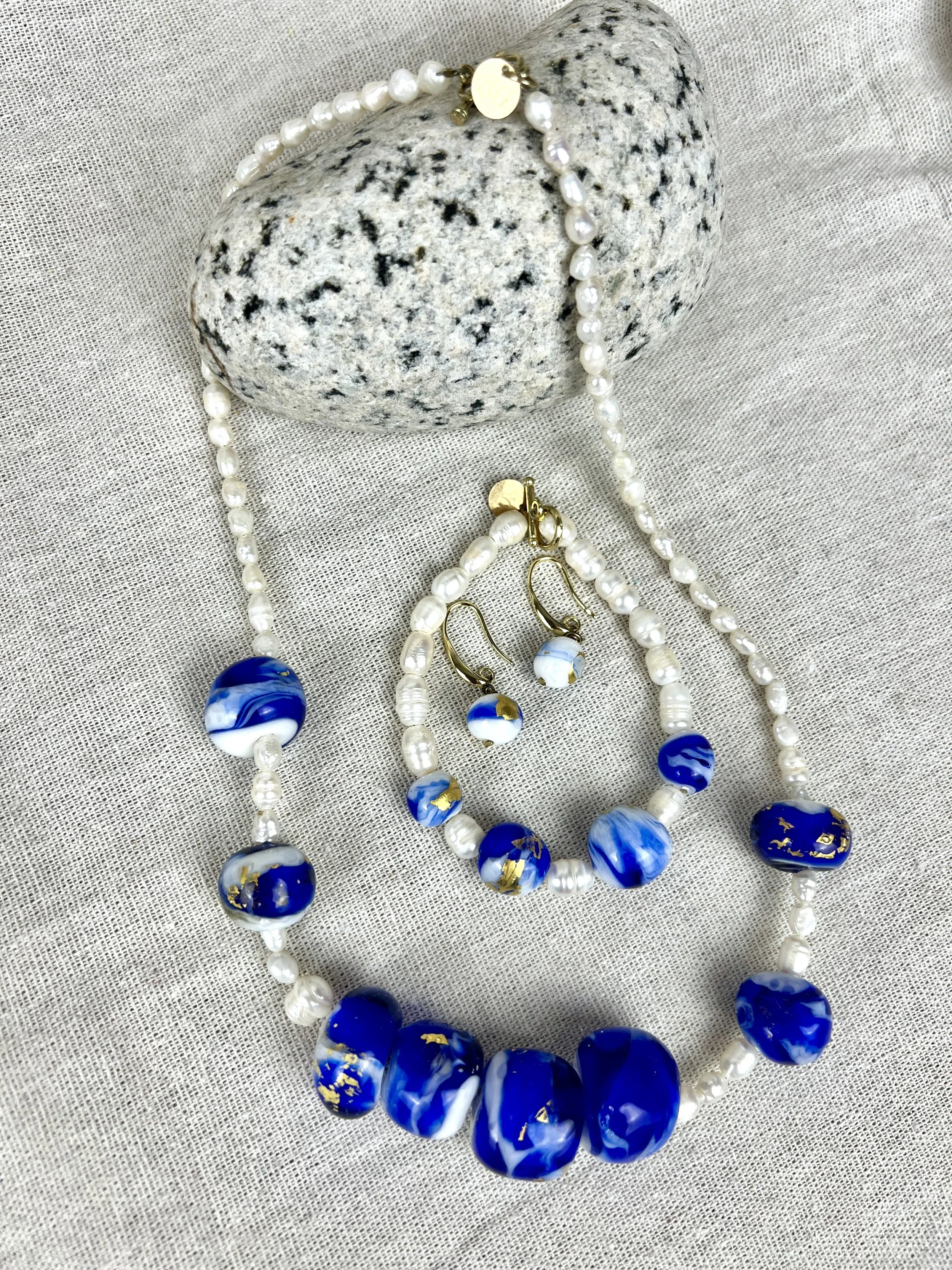 Ocean Soul II: Moon Tide Set (Necklace, Bracelet & Earrings)