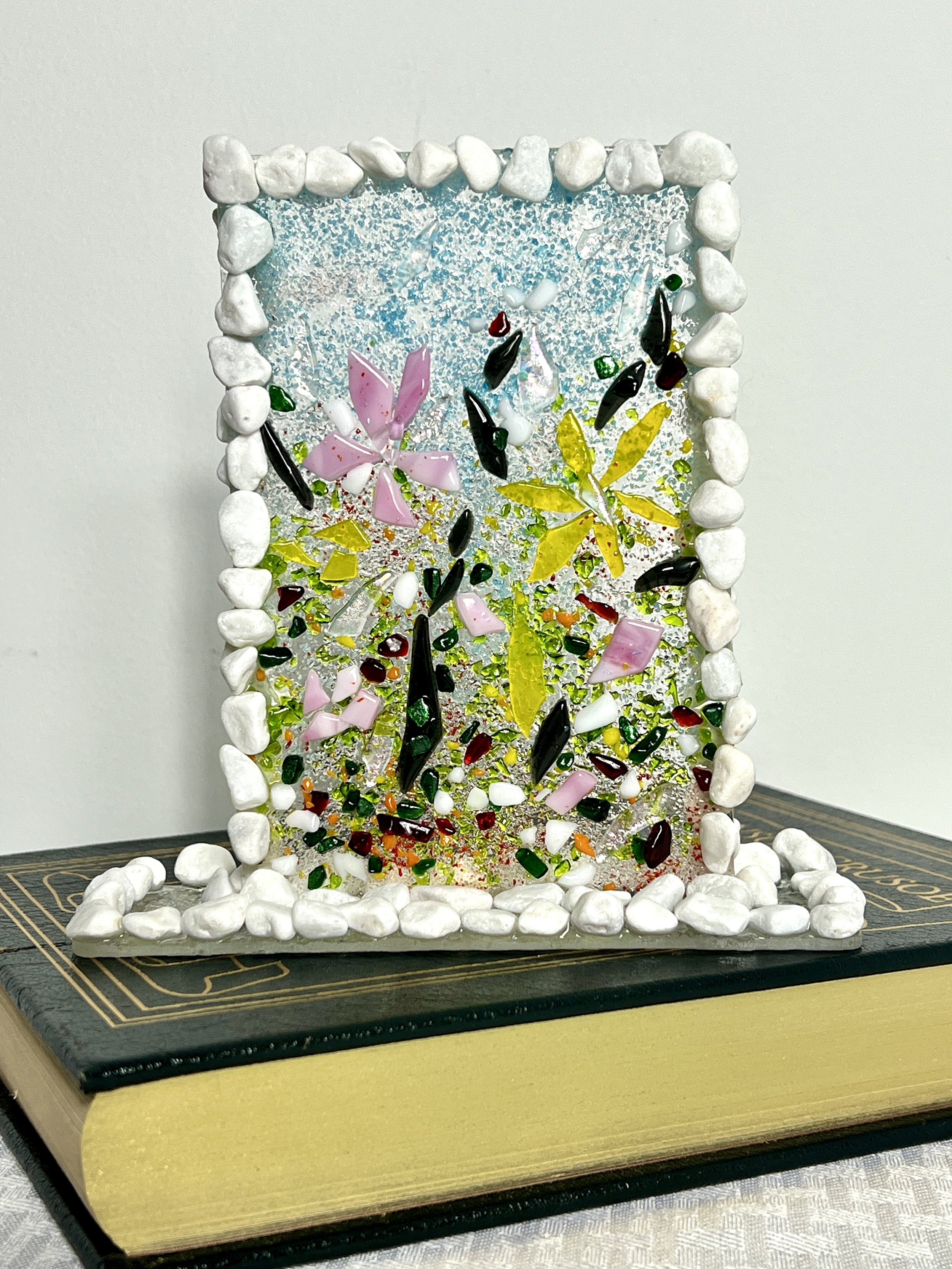 “In My Garden” - 1 - Fused Glass Stand