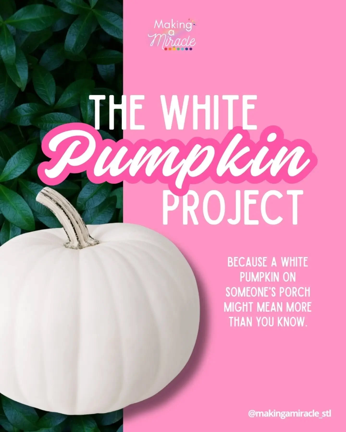 A white pumpkin is more than fall decor. 🤍

For Pregnancy &amp; Infant Loss Awareness Month, the White Pumpkin Project is a simple way to quietly say:

&ldquo;I remember.&rdquo;
&ldquo;I see you.&rdquo;
&ldquo;Your baby mattered.&rdquo;
&ldquo;You a
