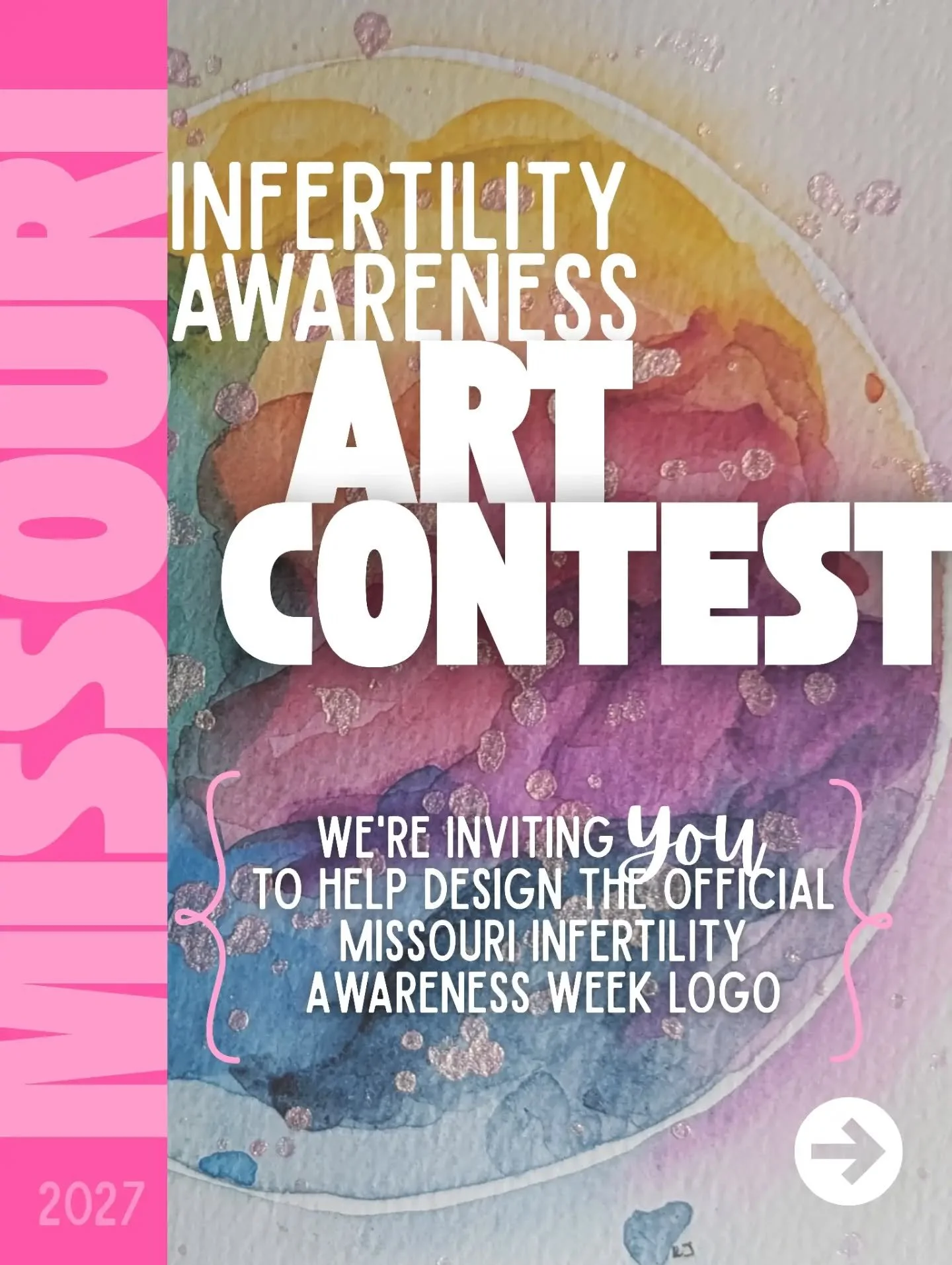 MISSOURI, WE NEED YOUR CREATIVITY! 

What if YOUR artwork became the official logo for Missouri Infertility Awareness Week?!

This awareness week was built through advocacy, stories, and a whole lot of people refusing to stay silent about infertility