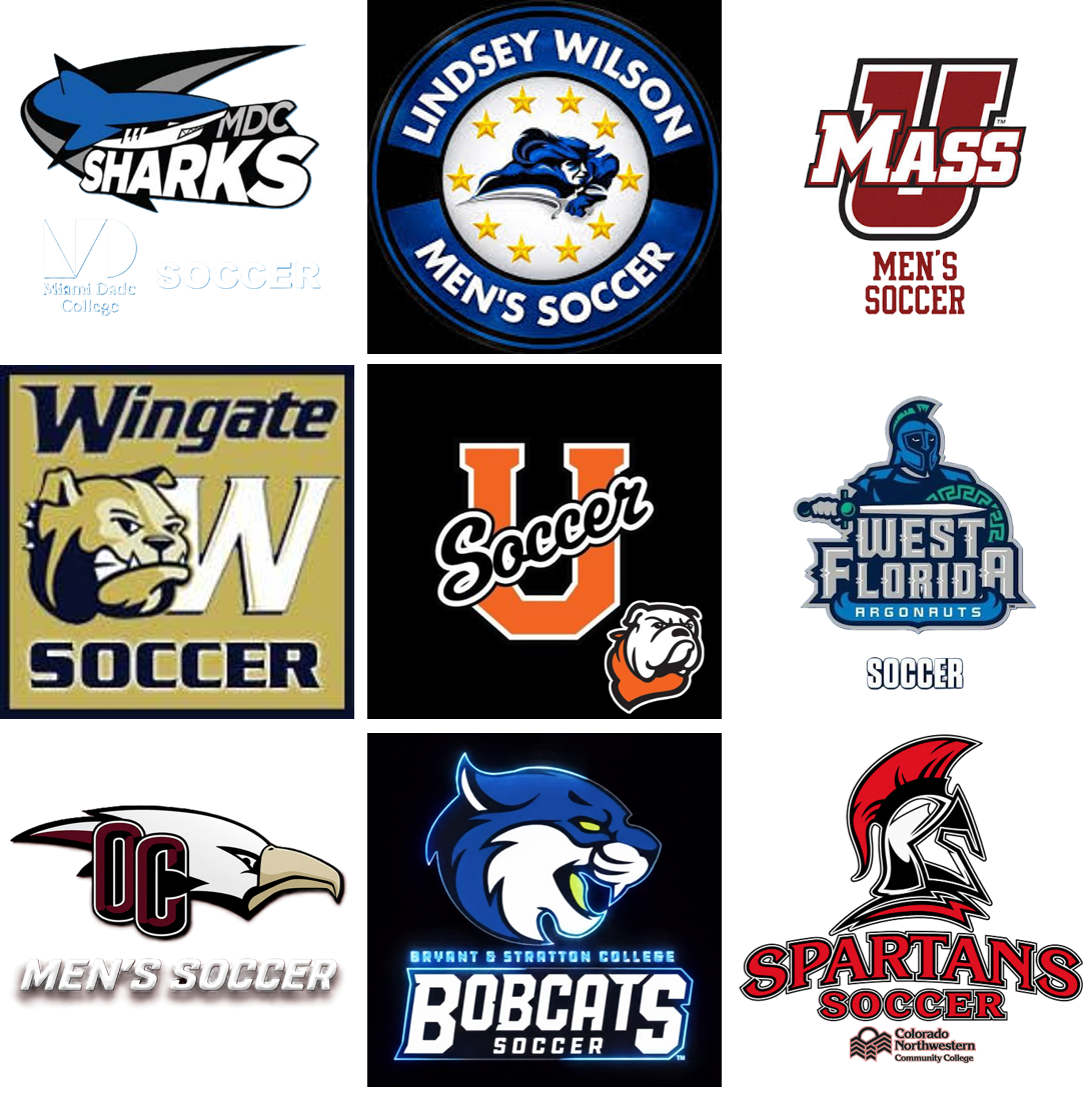 Galacticos Soccer Services USA College/University Men's Soccer Scholarship Student/Athletes - Wingate; Lindsey Wilson; Oklahoma Christian; West Florida; Union Commonwealth; Wingate; Miami Dade; Colorado Northwestern; Bryant & Stratton