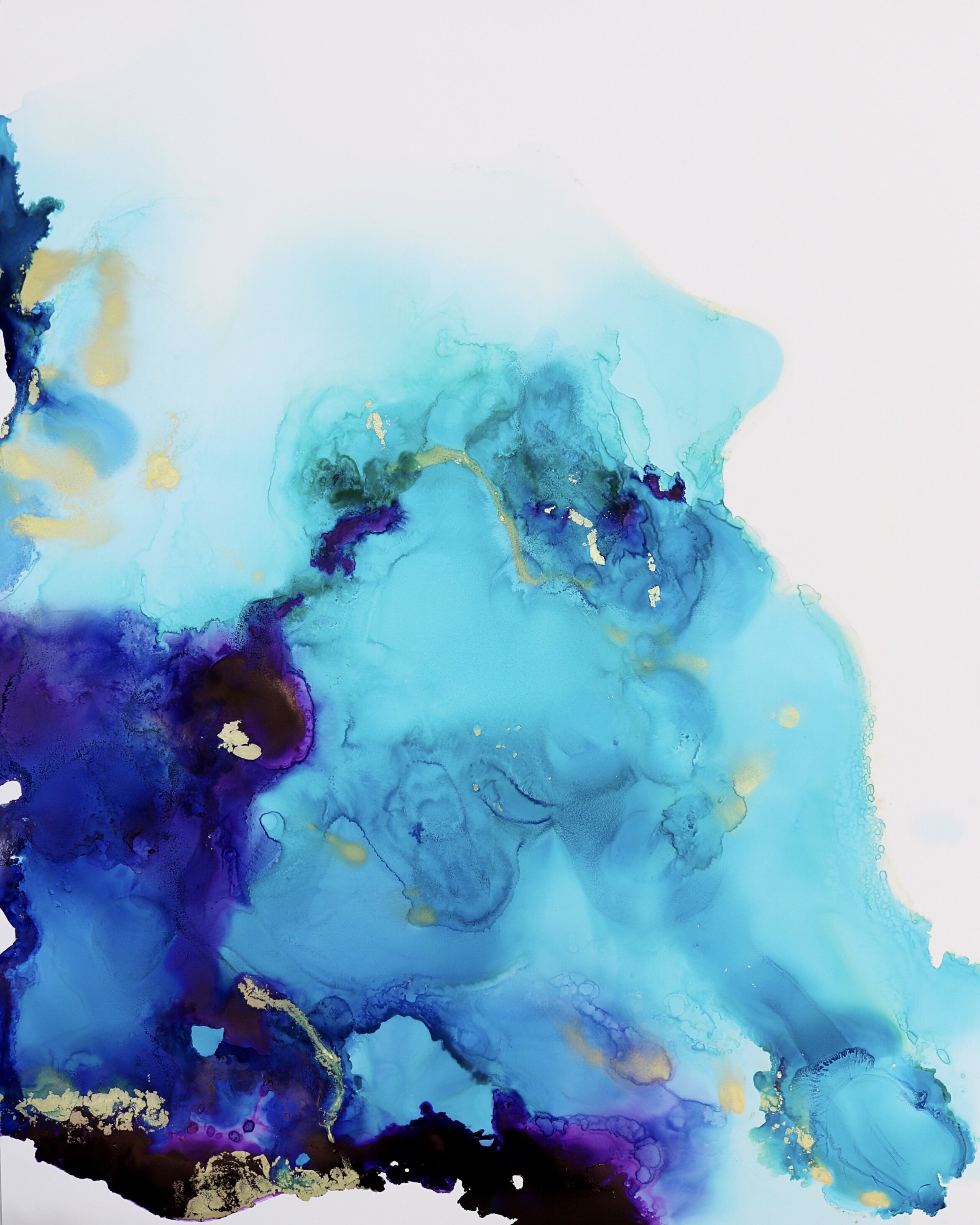 "Enchanted Wave" 24x30 inches - Blue Abstract Painting