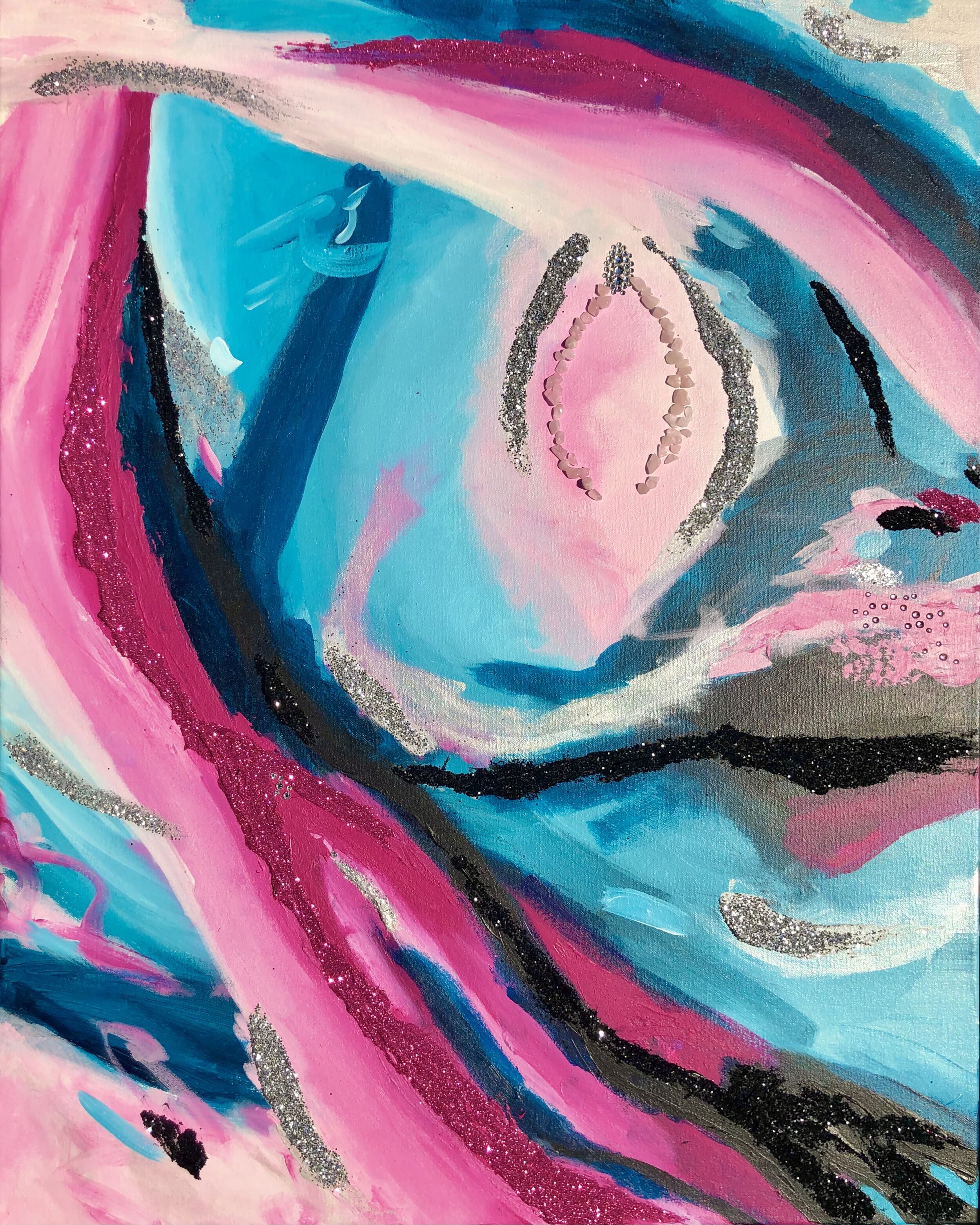 "God is a Woman" - Abstract Painting - Mixed Media