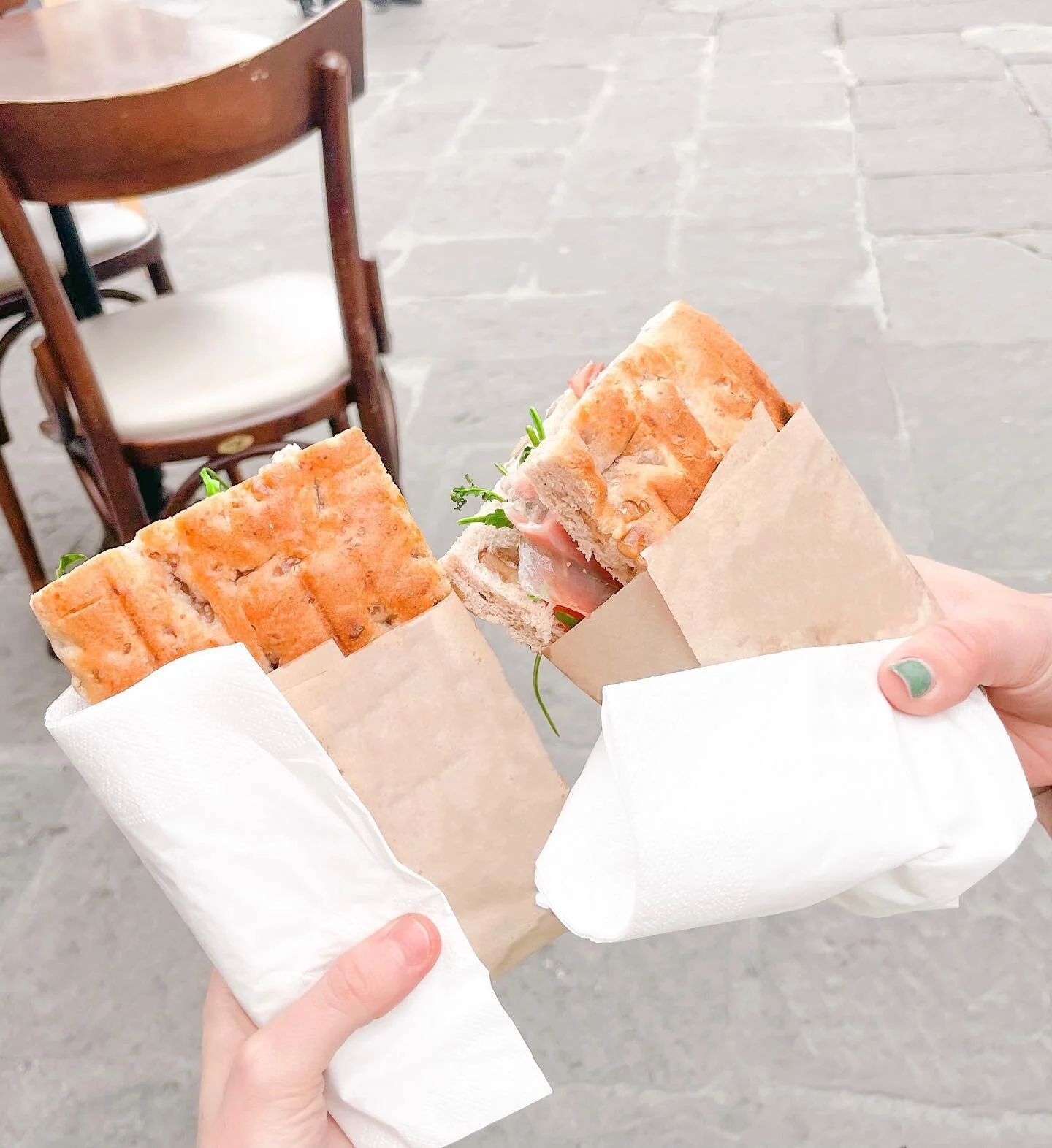 by far one of my favorite florence eats. the owner gave me a little food tour of all the fresh ingredients before building my very own panini right in front of the duomo.
&bull;
&bull;
&bull;
{panini includes&hellip;mild &amp; soft pecorino, arugula,