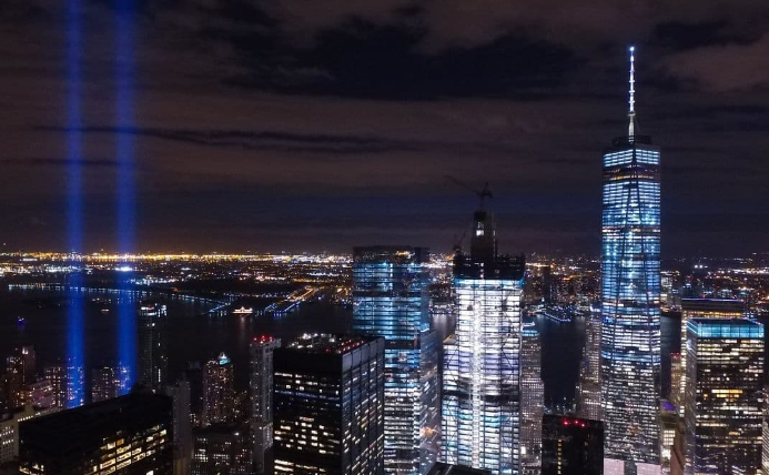 2,977 Lights Pierce NYC Sky as America Prepares to Honor 9/11 Victims