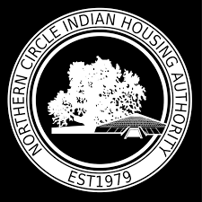 Circular logo of Northern Circle Indian Housing Authority with a tree and building, established in 1979.