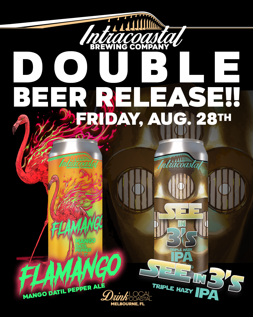 double beer release friday august 28th flamango datil pepper ale and triple hazy ipa