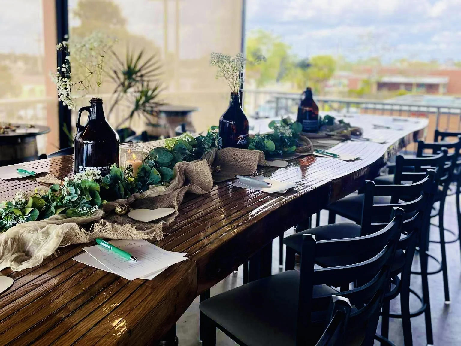 Upper Deck Party Setup