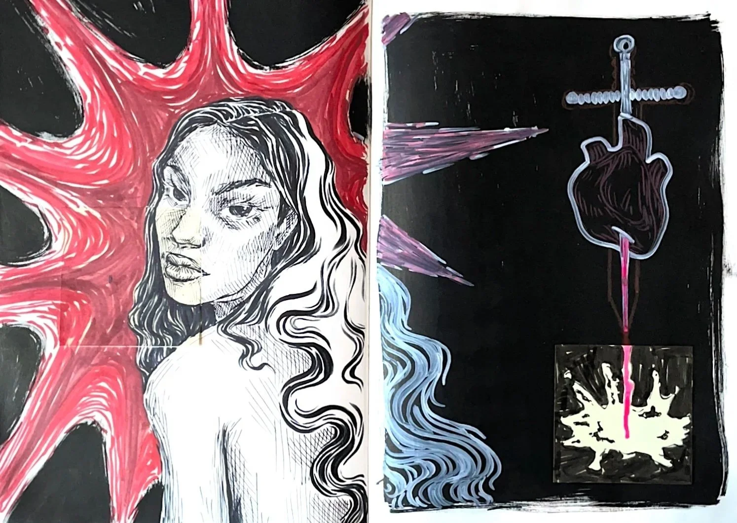 Sketchbook Spread (Ink)