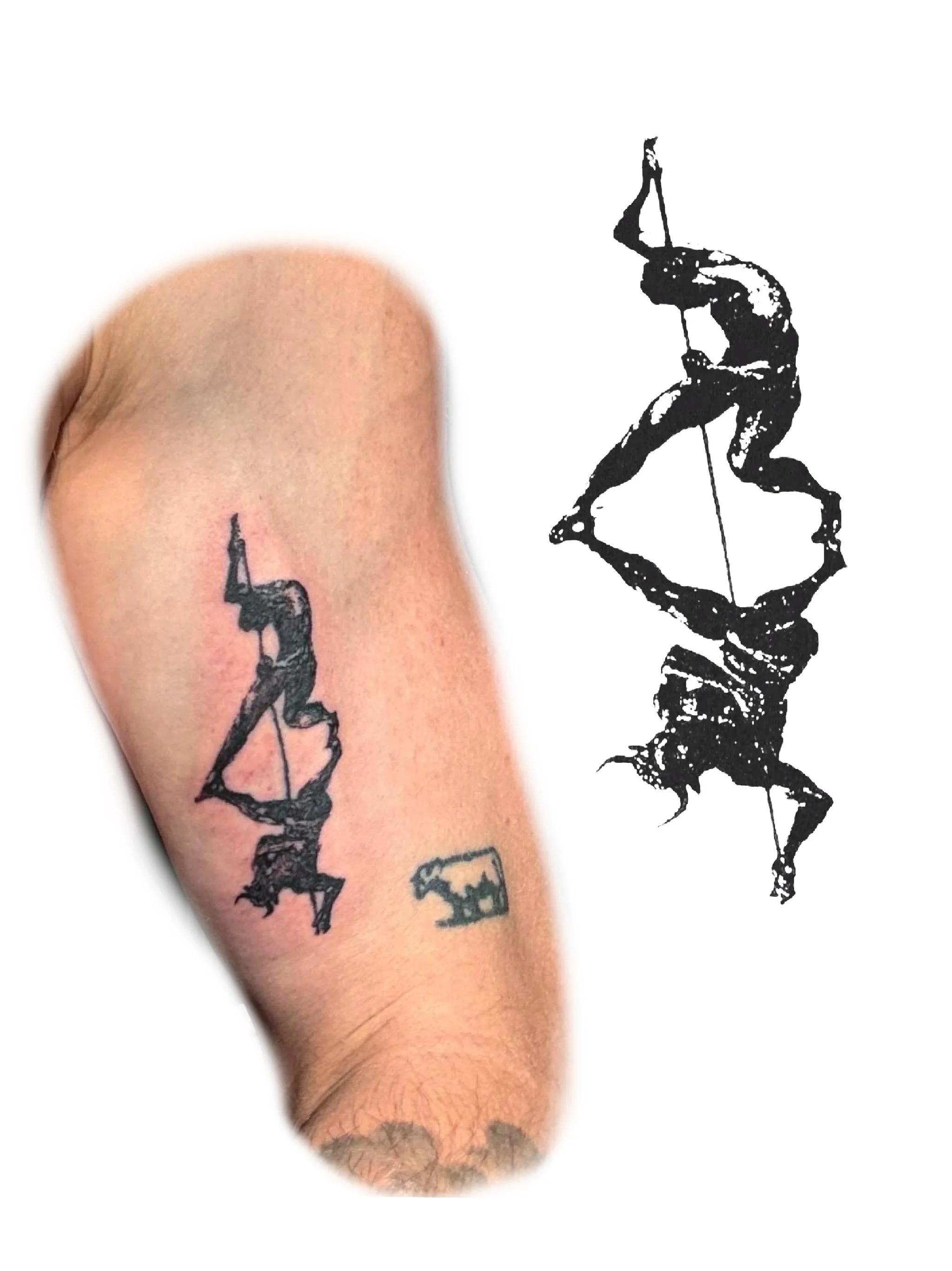 Black ink on bicep