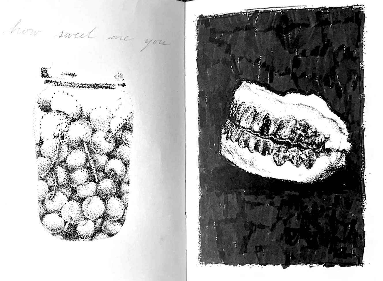 Sketchbook Spread Pointilism