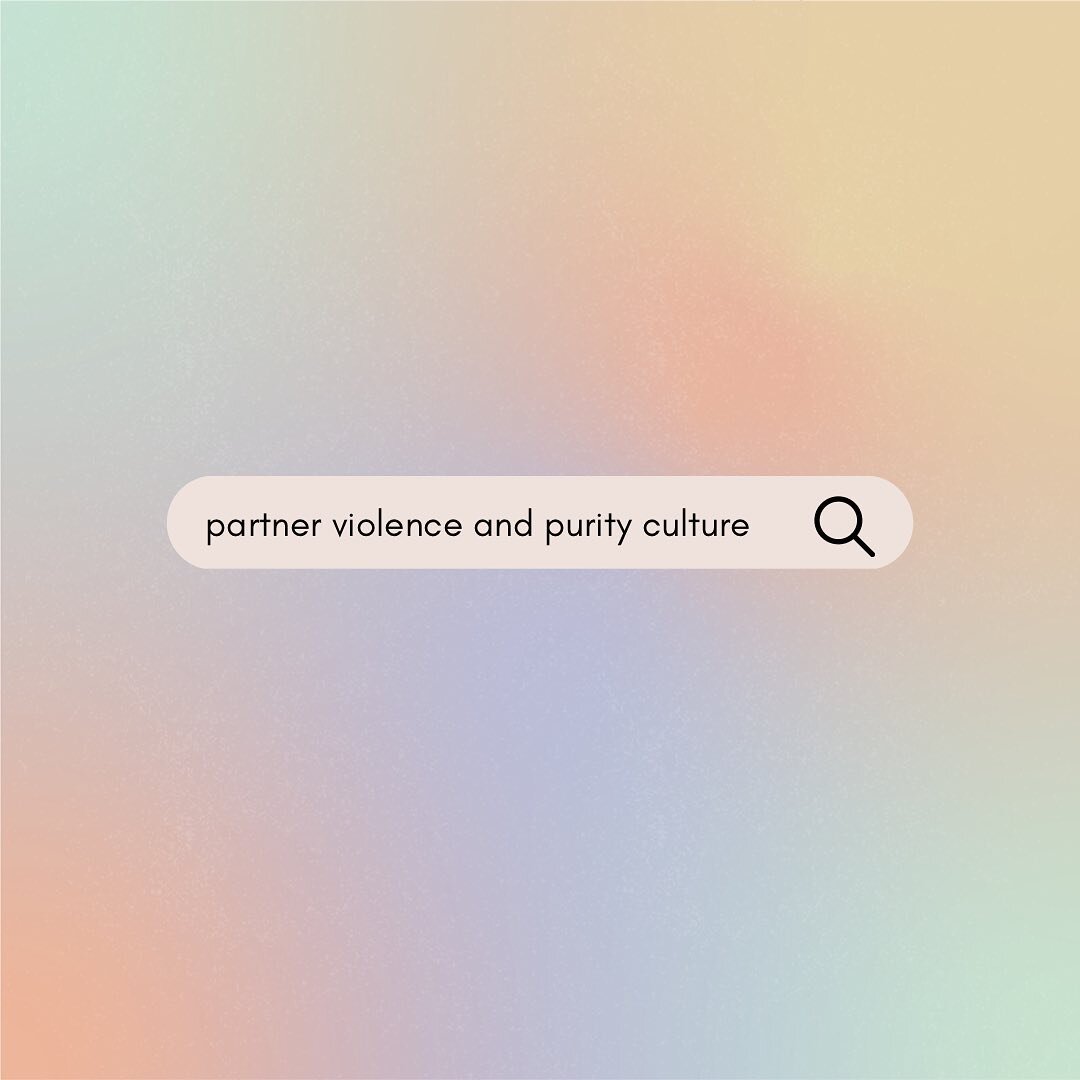CW: this stack goes into some of the ways purity culture creates context for and limits the pathways out of partner violence. The last slide includes resources and hotlines. 

To learn more about partner violence and purity culture, listen in to the 