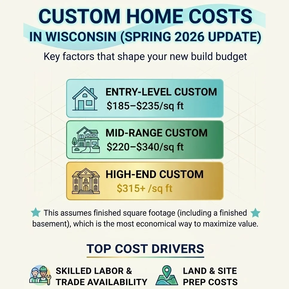 The True Cost of Building a Custom Home in Wisconsin: Spring 2026 Update