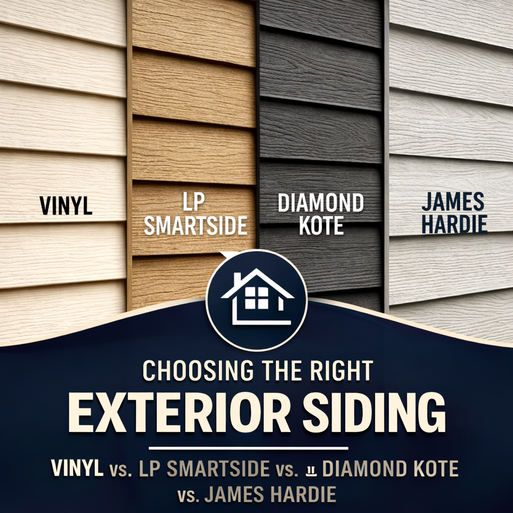 Choosing the Right Exterior Siding: Vinyl vs. LP vs. James Hardie