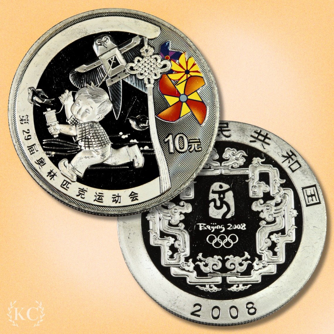 Catch it if you can! This 2008 Beijing Olympics Silver Child with Kite Coin is breezing through - Don&rsquo;t let this treasure fly away!🪁

#Silver #Olympics #Coins